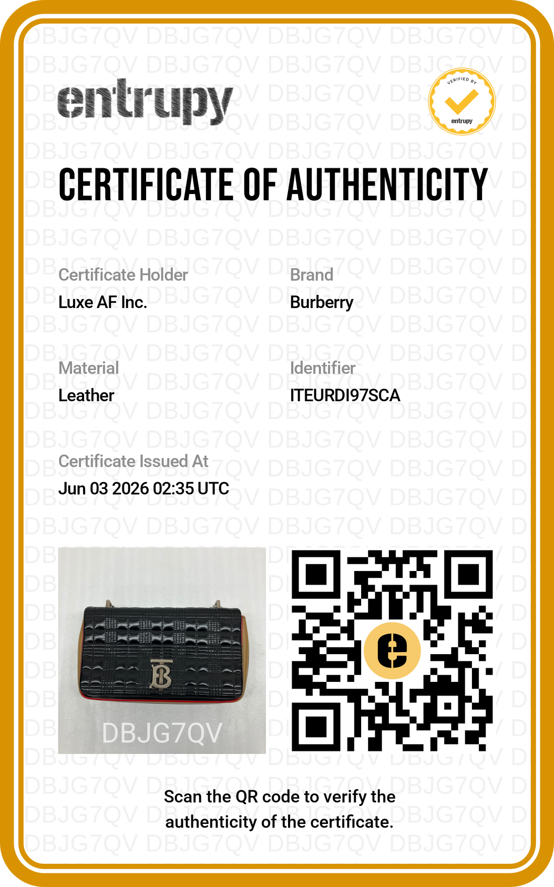 Burberry Lola Black Quilted Leather Shoulder Bag BR69