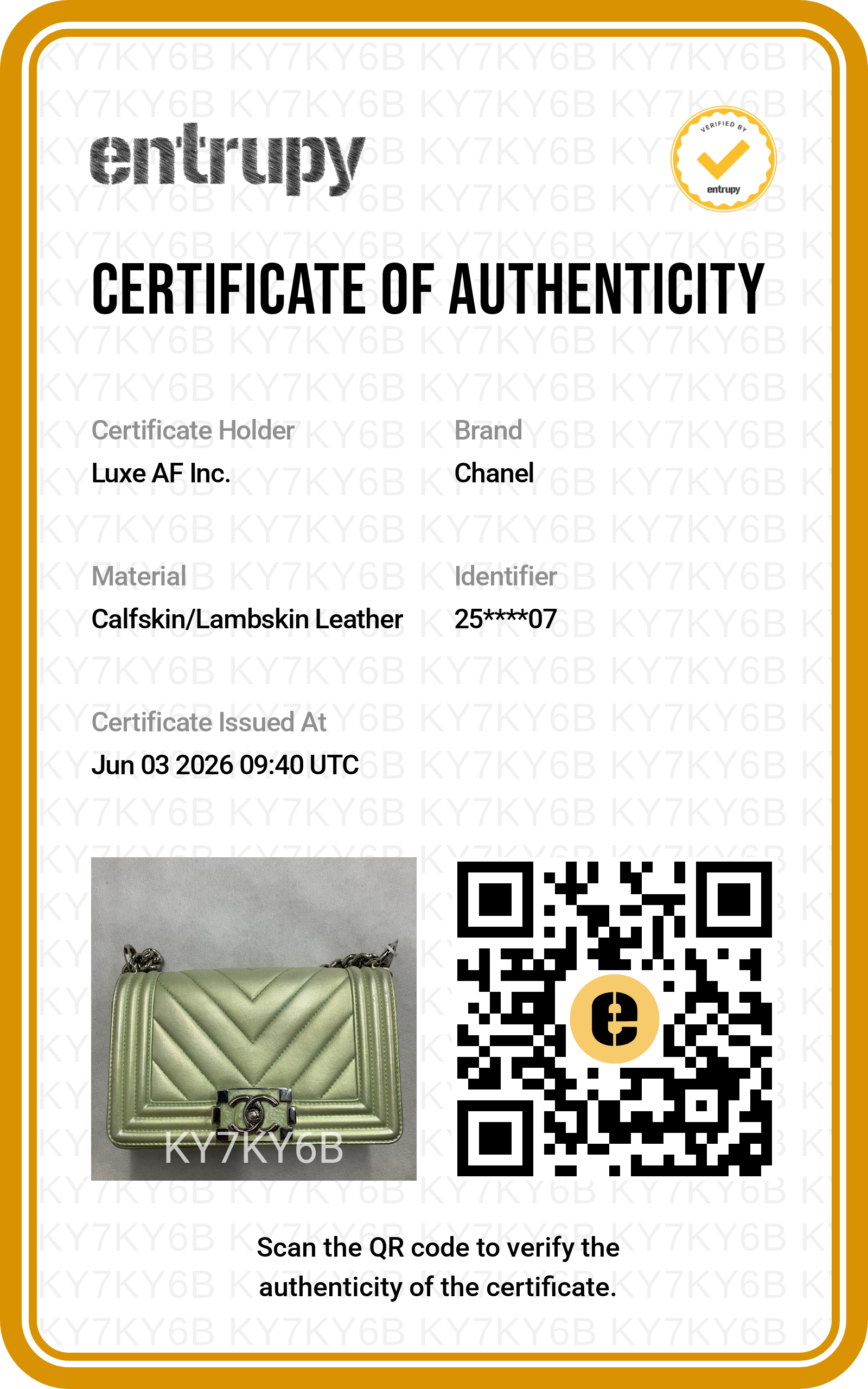 Chanel LeBoy Metallic Iridescent Light Green Chevron Quilted Small Size Flap Bag(25***07) CC2091