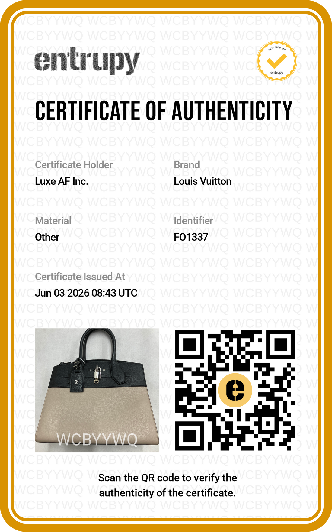 Louis Vuitton City Steamer MM Black/Grey Grained Leather Handle Bag LV2933