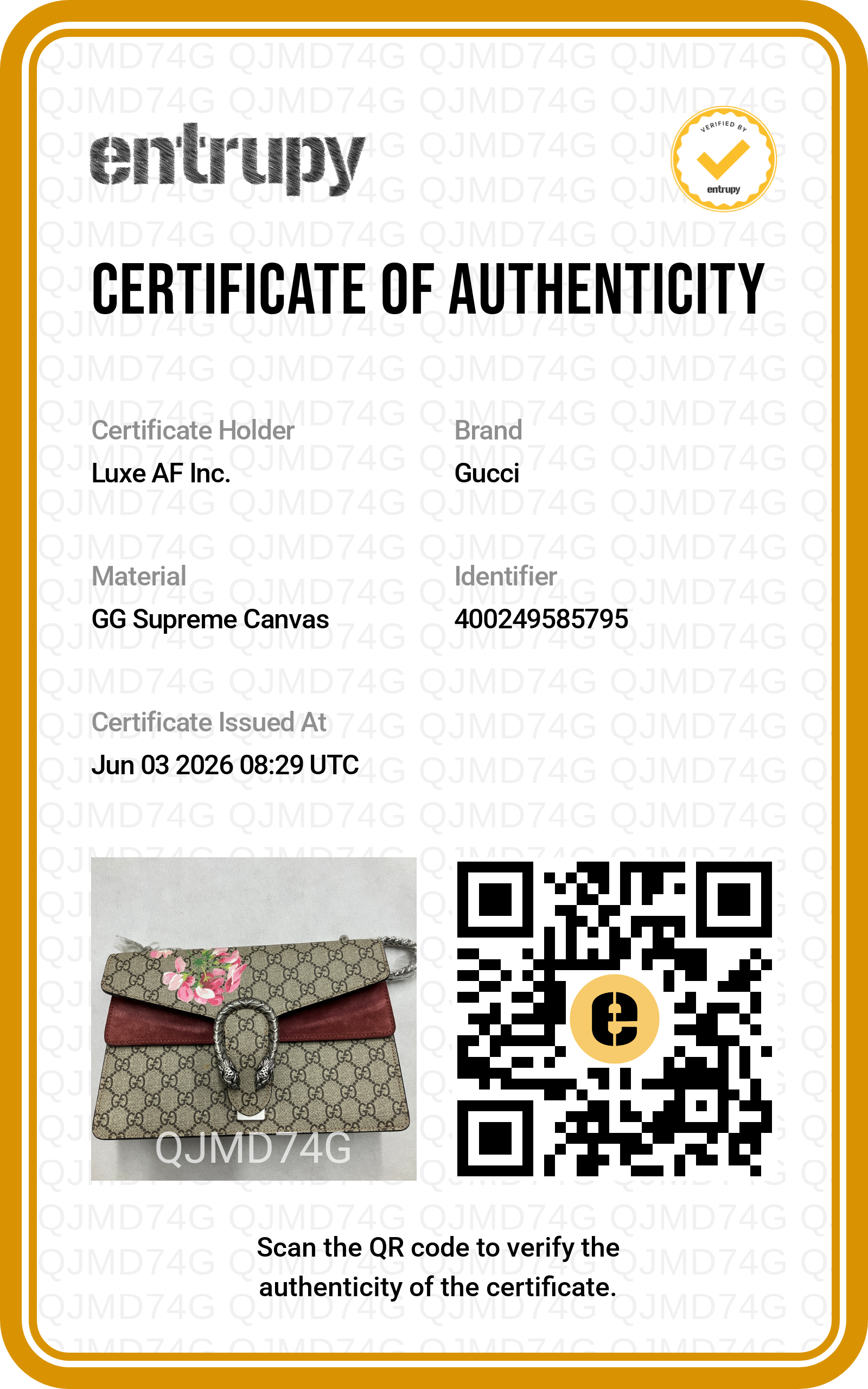 Gucci Dionysus GG Blooms Canvas Medium Size Shoulder Bag GG1193
