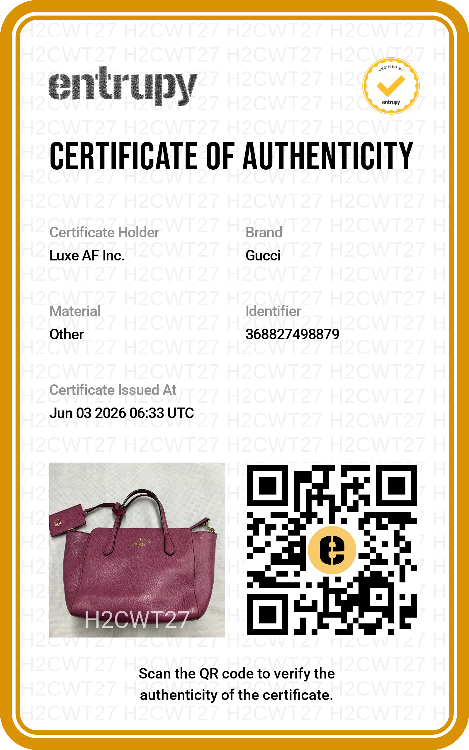 Gucci Swings Dark Red Leather Handle Bag GG1328