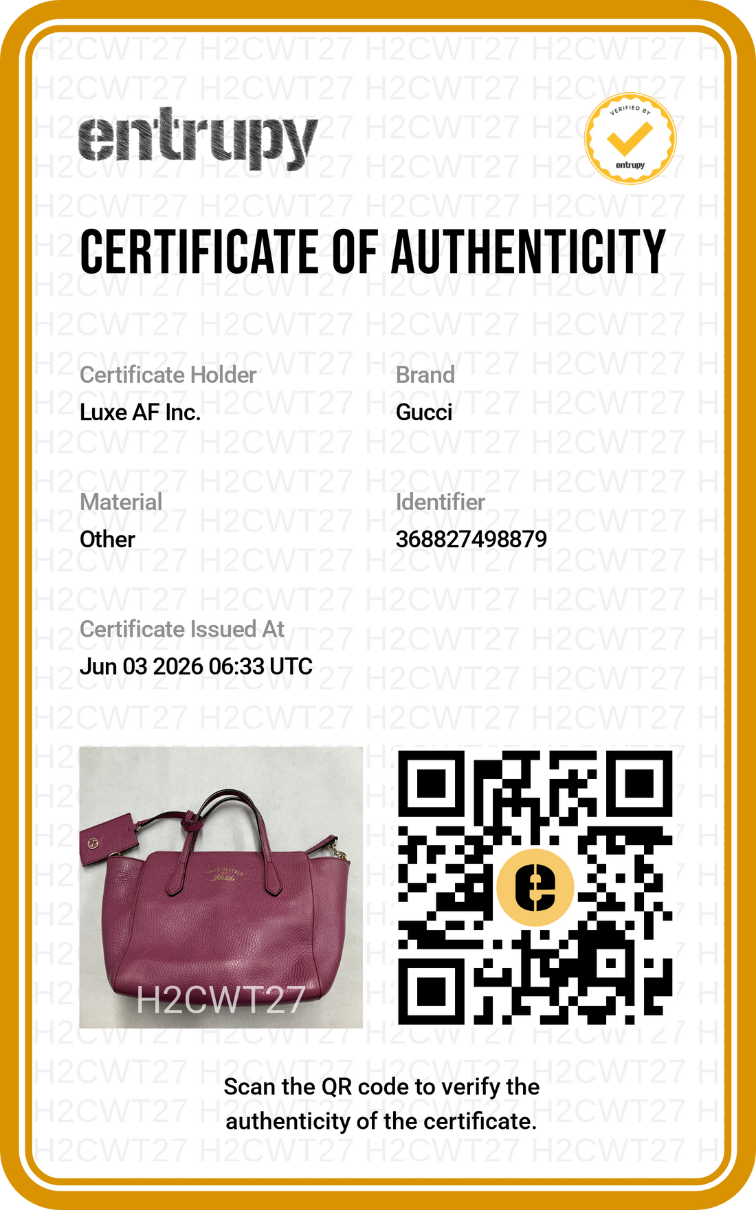 Gucci Swings Dark Red Leather Handle Bag GG1328