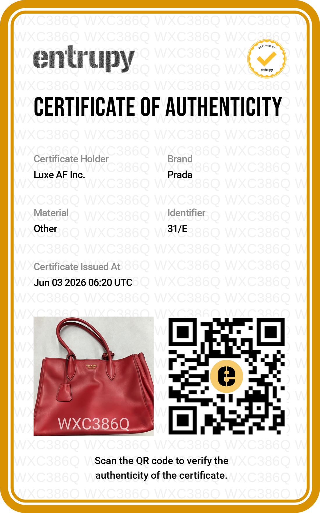 Prada Bibliotheque Red Leather Handle Bag PR432