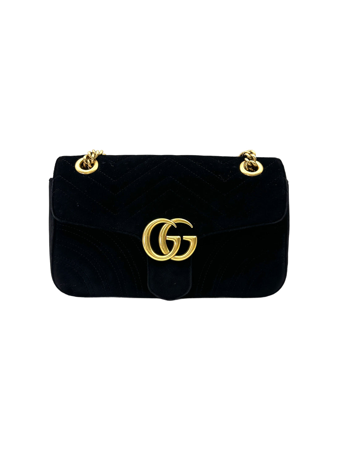 Gucci GG Marmont Black Velvet Shoulder Bag GG1196