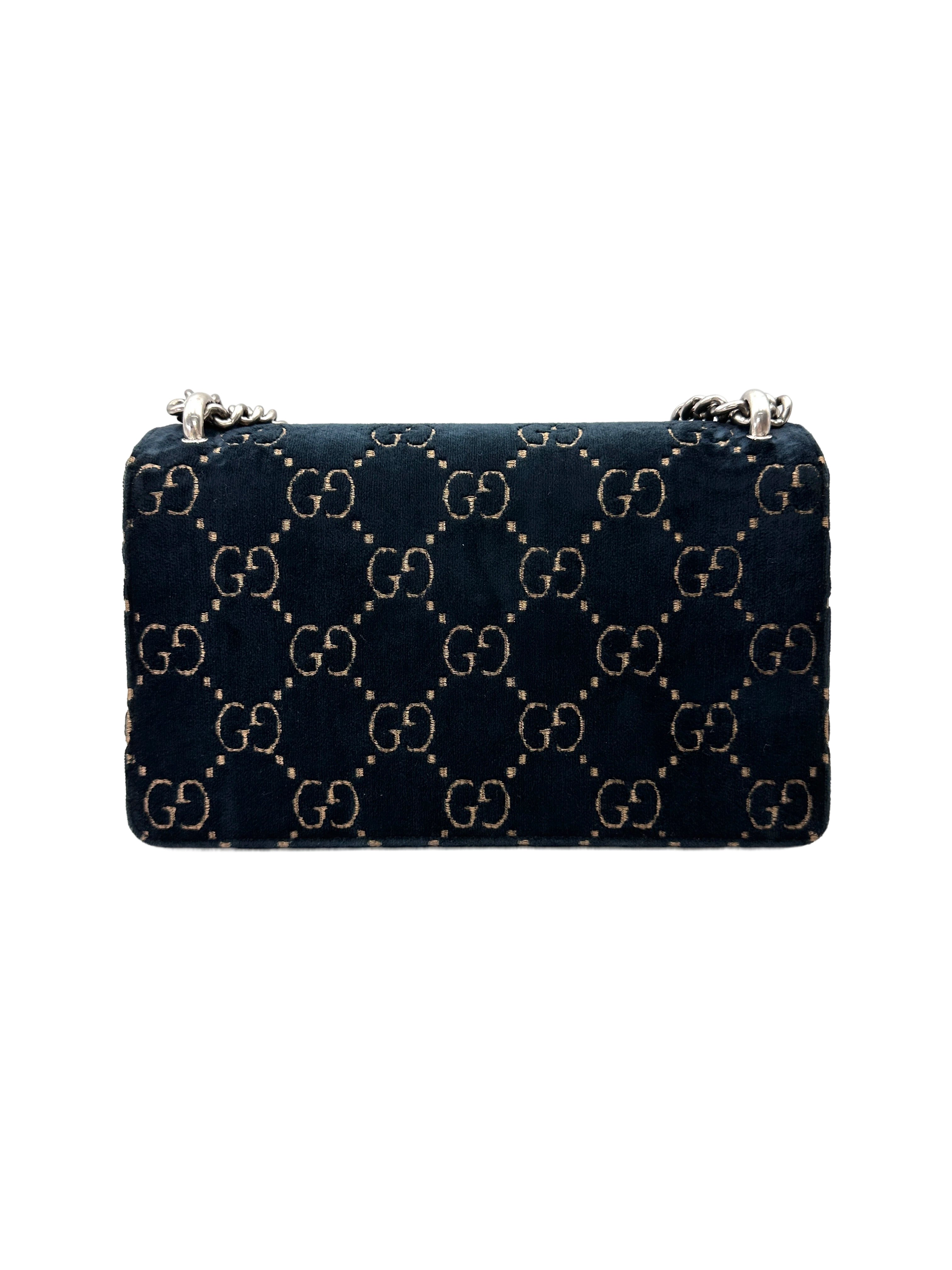Gucci Dionysus Navy Velvet Medium Size Shoulder Bag GG1194