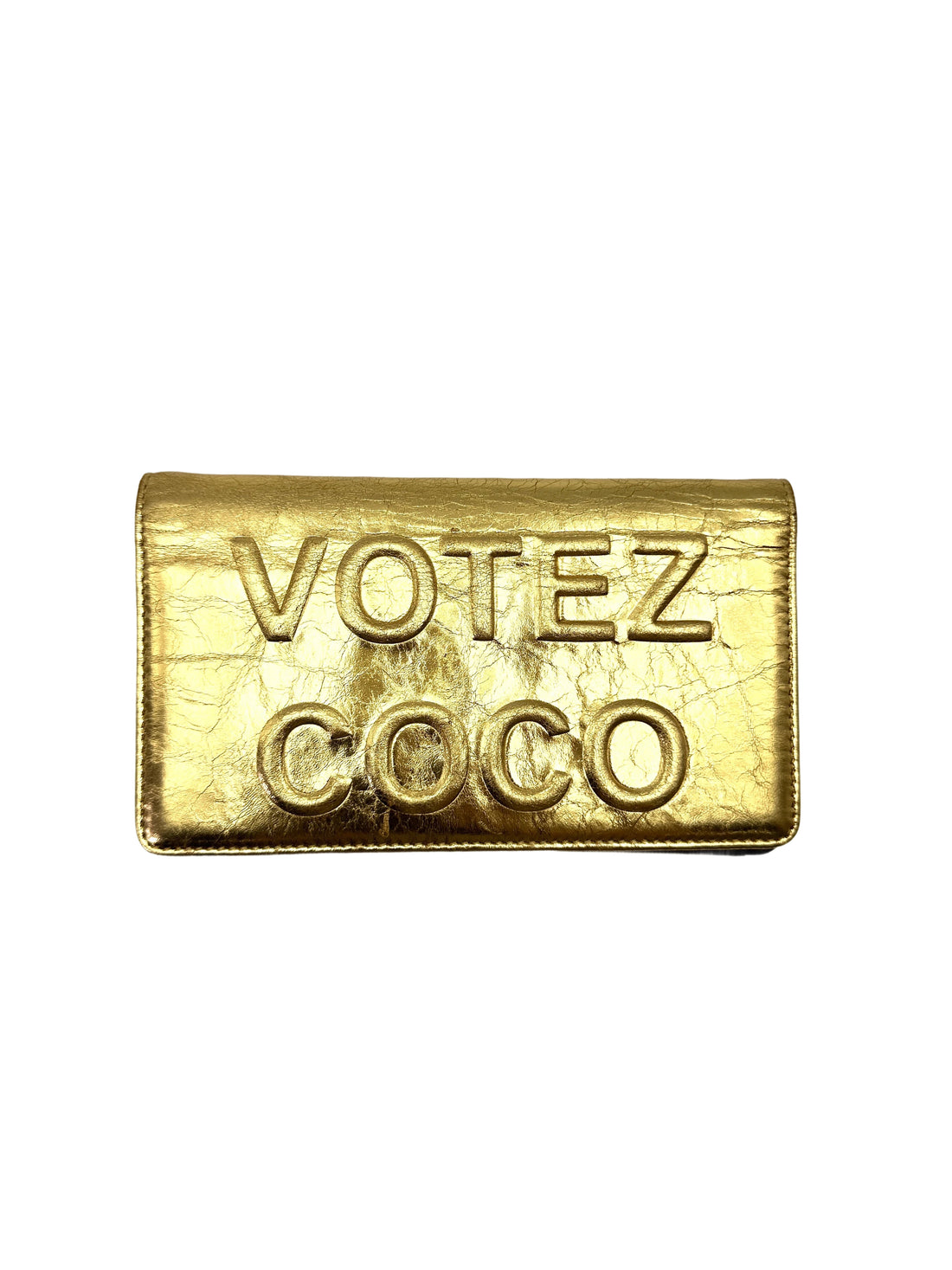 Chanel Votez CoCo Metallic Gold Long Wallet(20***12) CC2094