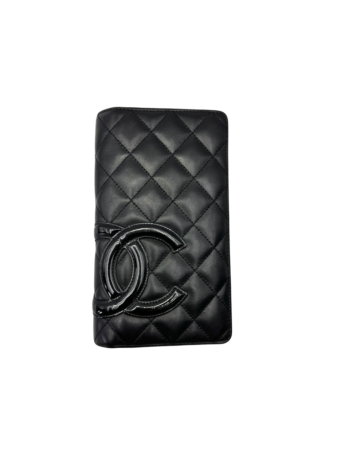 Chanel Cambon Line Black Quilted Leather Wallet(15***55) CC2096