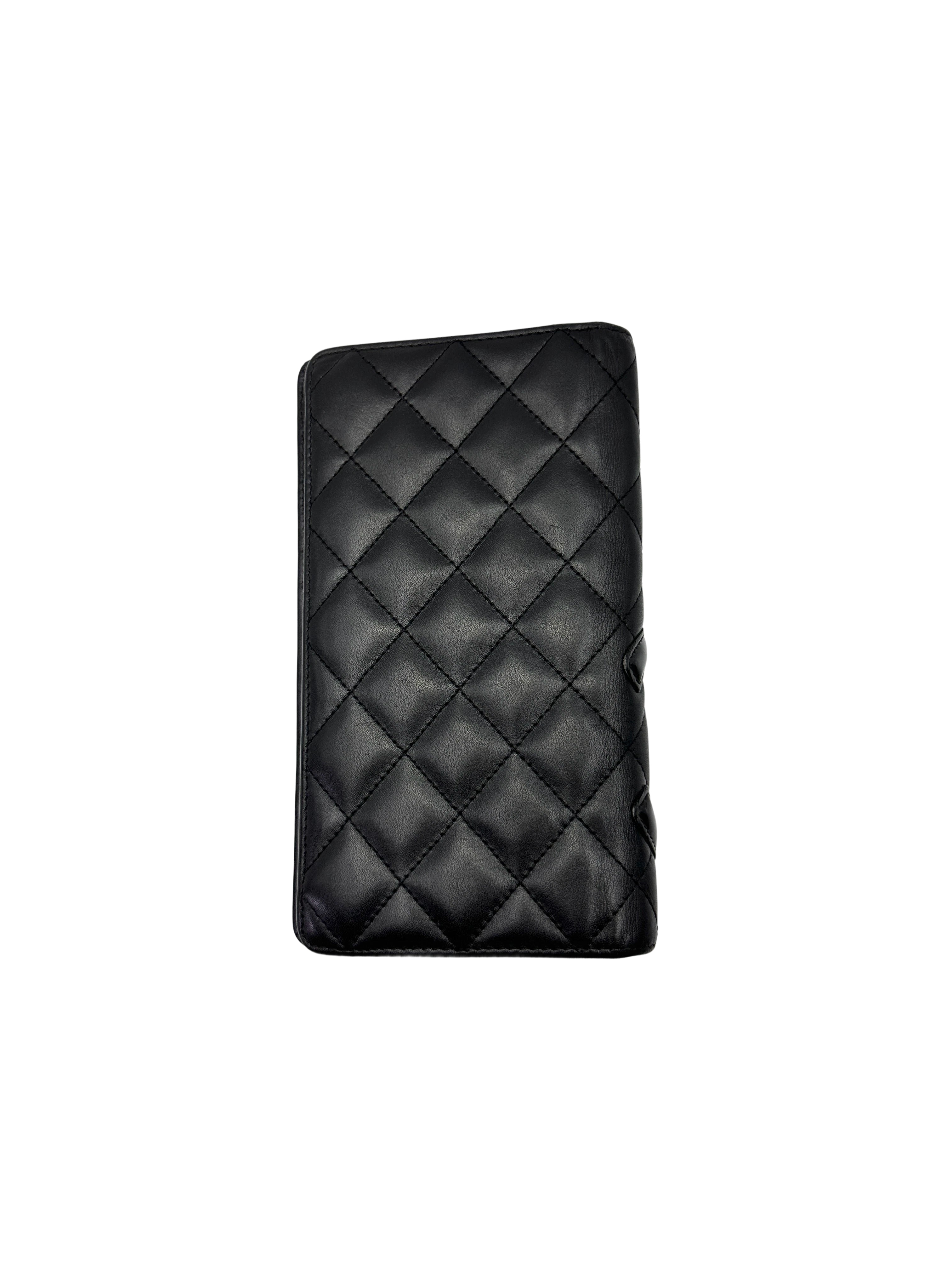 Chanel Cambon Line Black Quilted Leather Wallet(15***55) CC2096