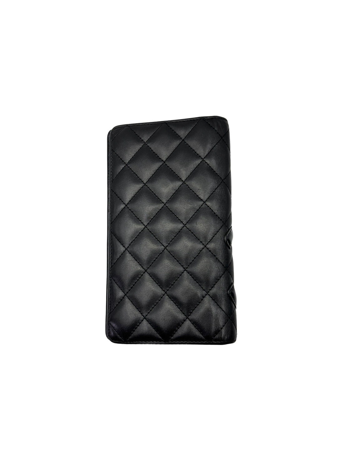 Chanel Cambon Line Black Quilted Leather Wallet(15***55) CC2096