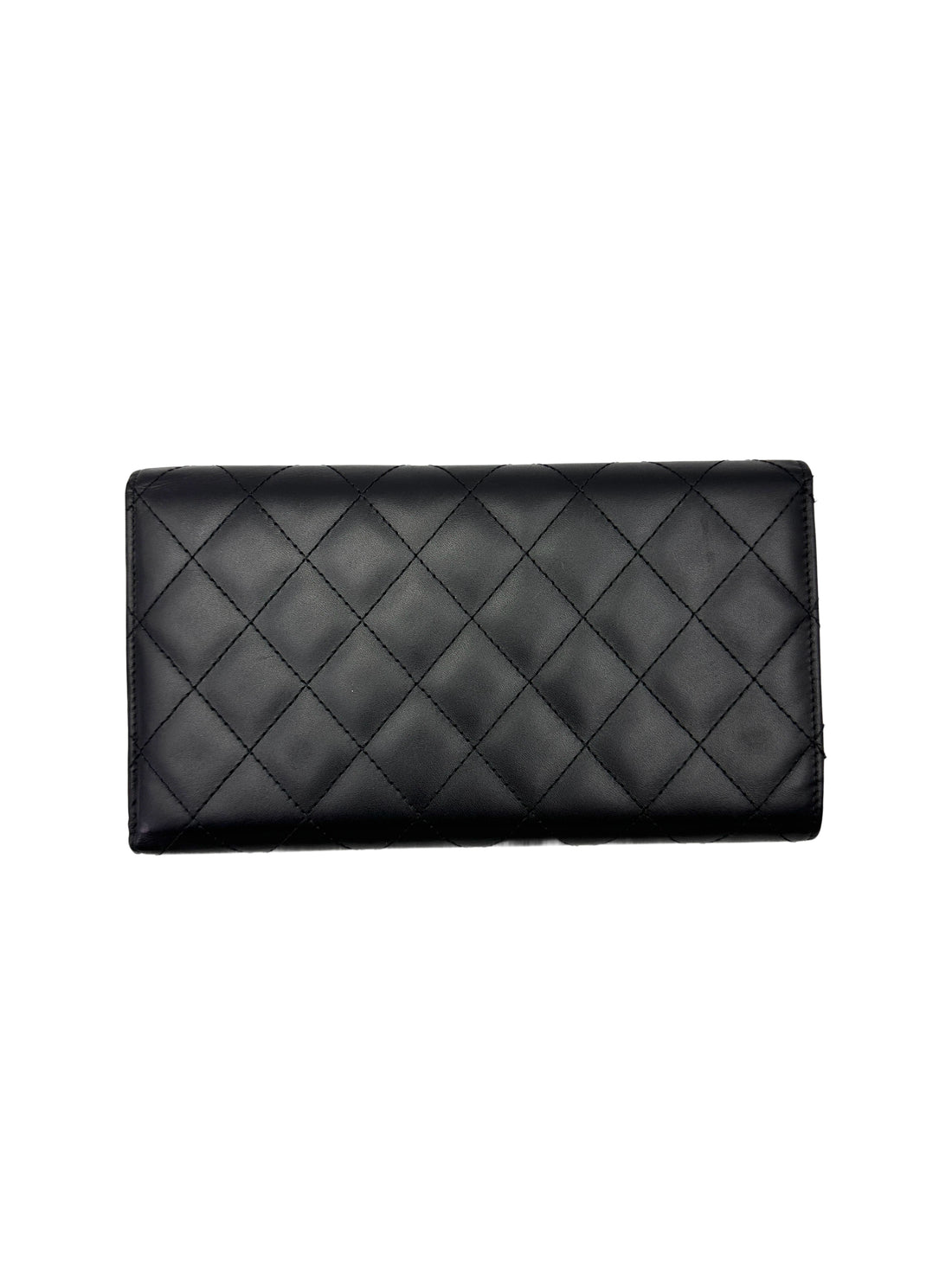 Chanel Cambon Line Black Quilted Leather Wallet(16***78) CC2095