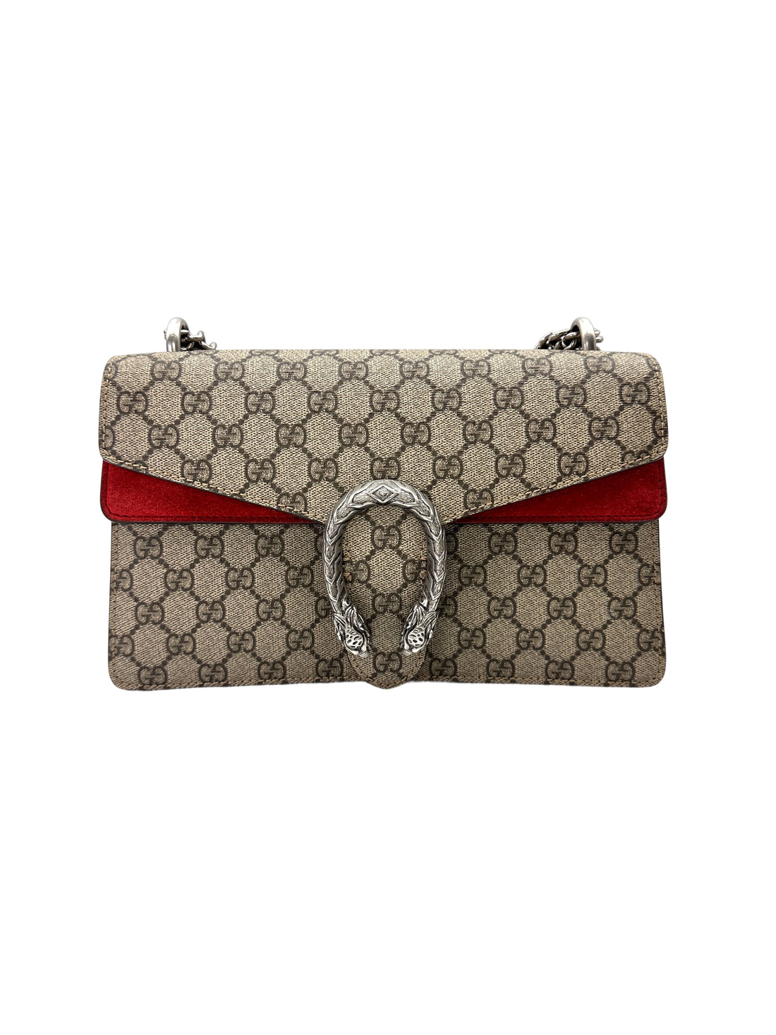Gucci Dionysus GG Supreme Canvas Shoulder Bag With Red Trim GG1191