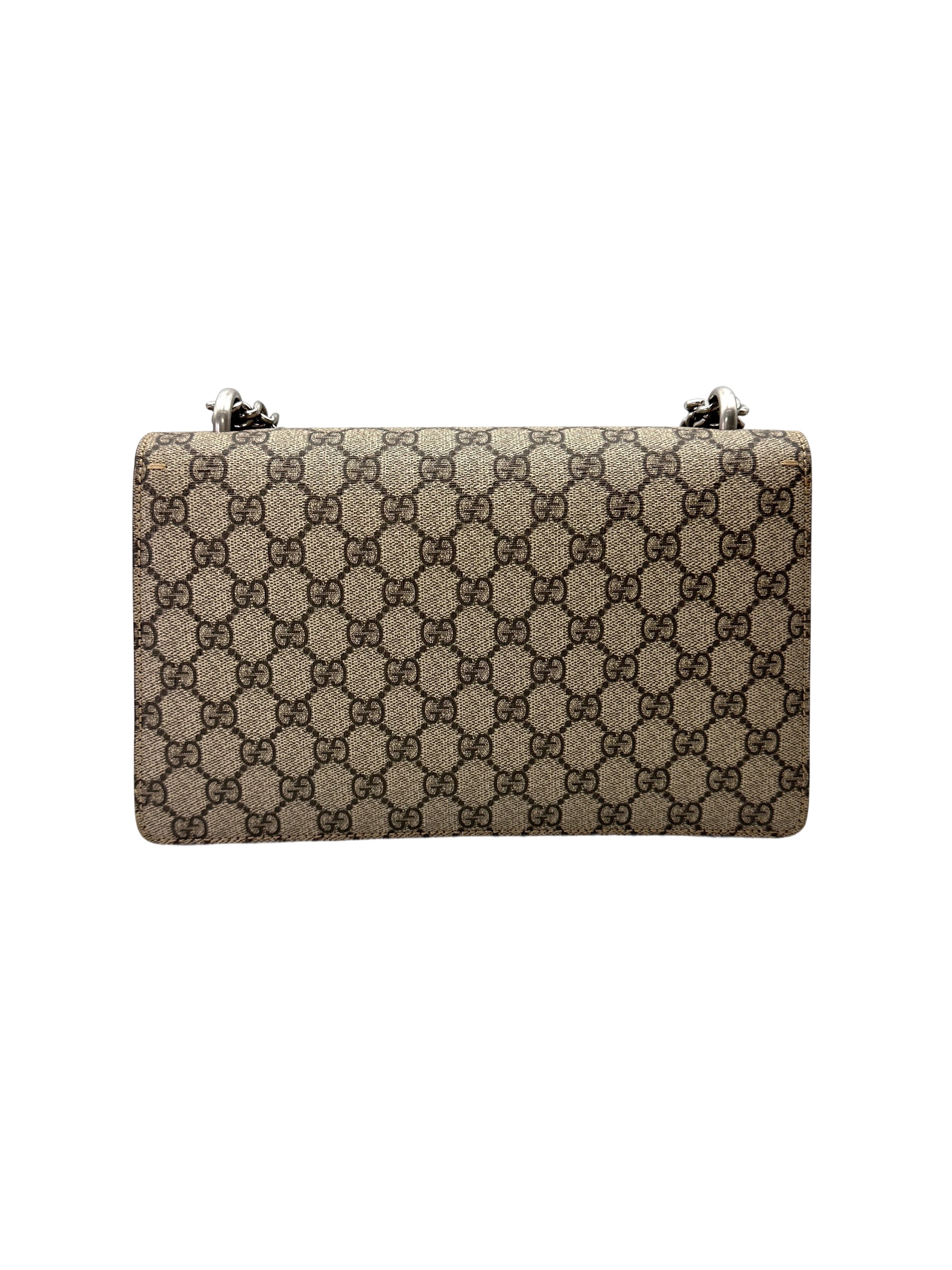 Gucci Dionysus GG Supreme Canvas Shoulder Bag With Red Trim GG1191