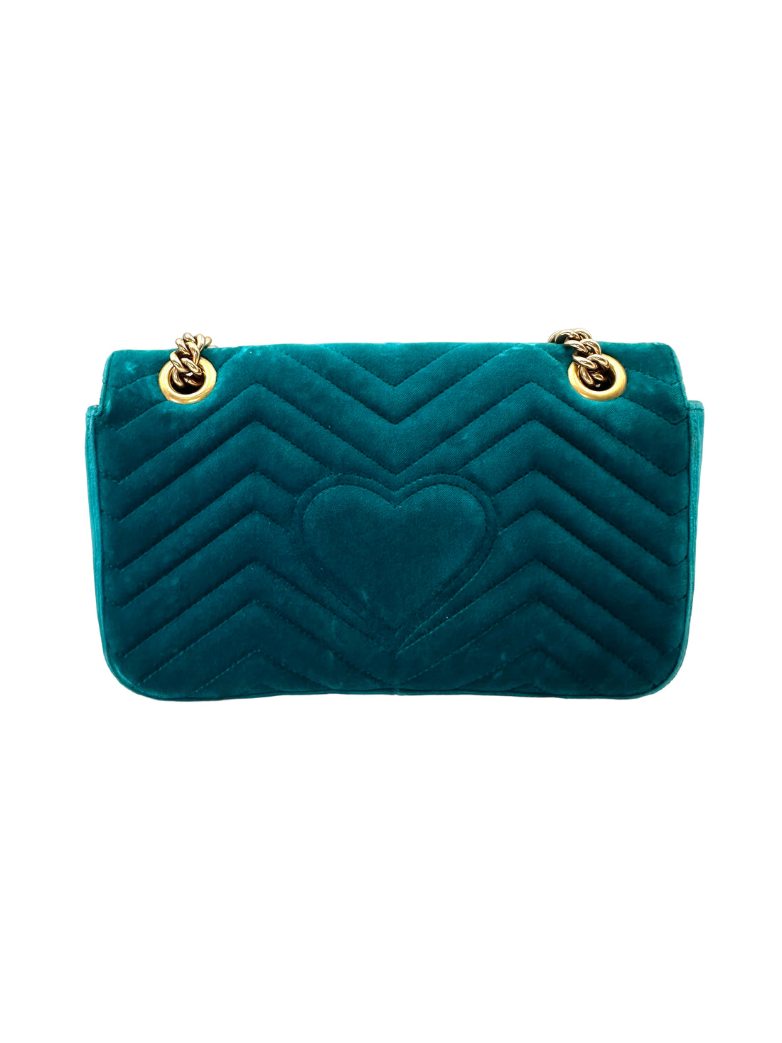 Gucci GG Marmont Blue Velvet Shoulder Bag GG1195