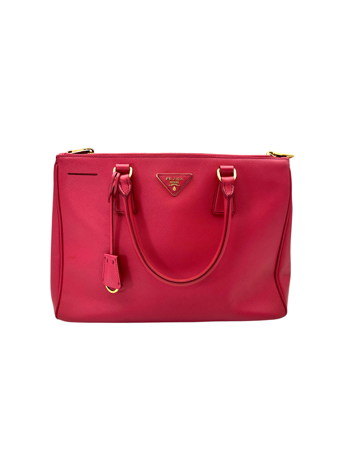 Prada Galleria Pink Saffiano Leather Large Size Handle Bag PR434