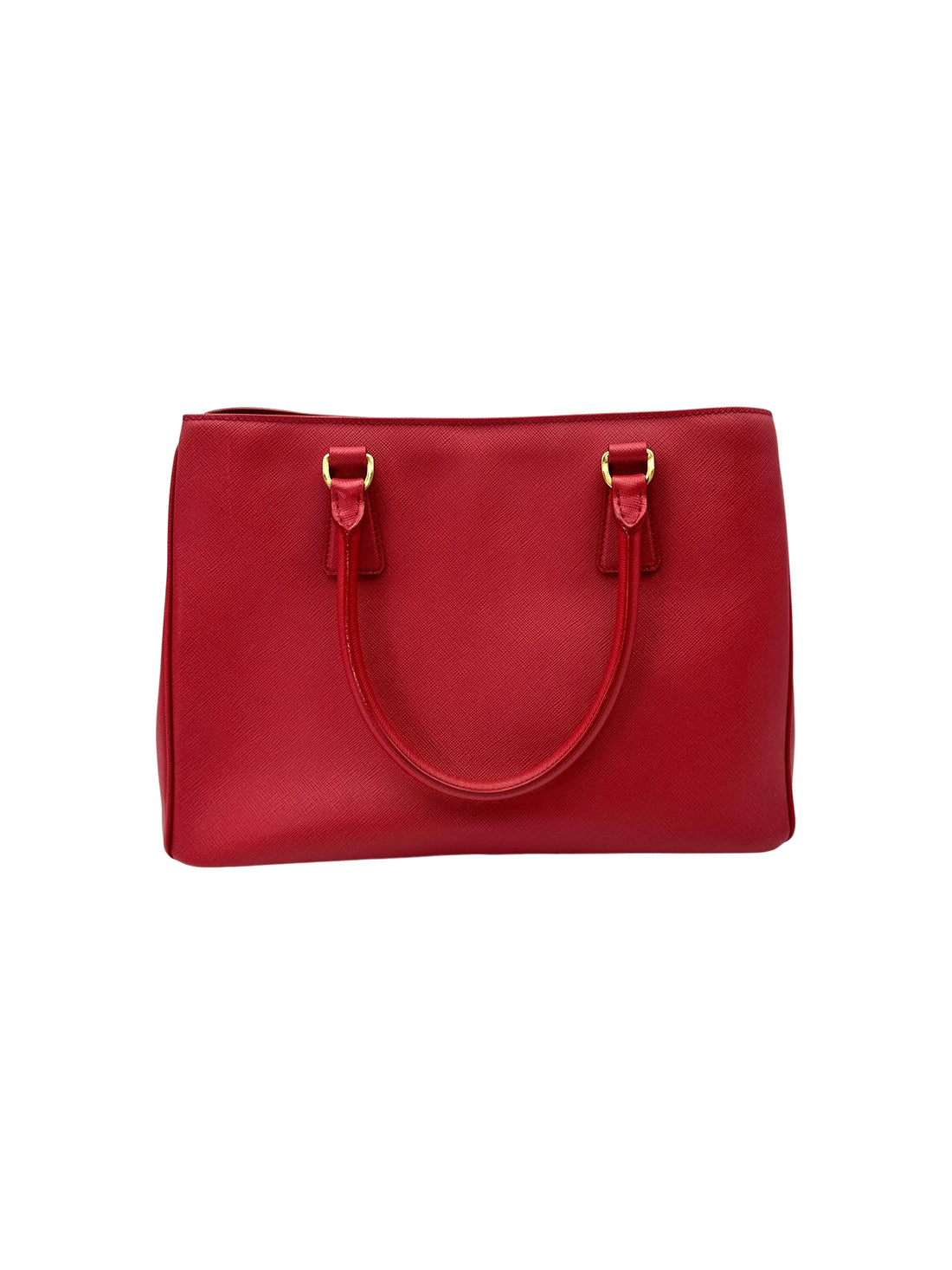 Prada Galleria Red Saffiano Leather Handle Bag PR435