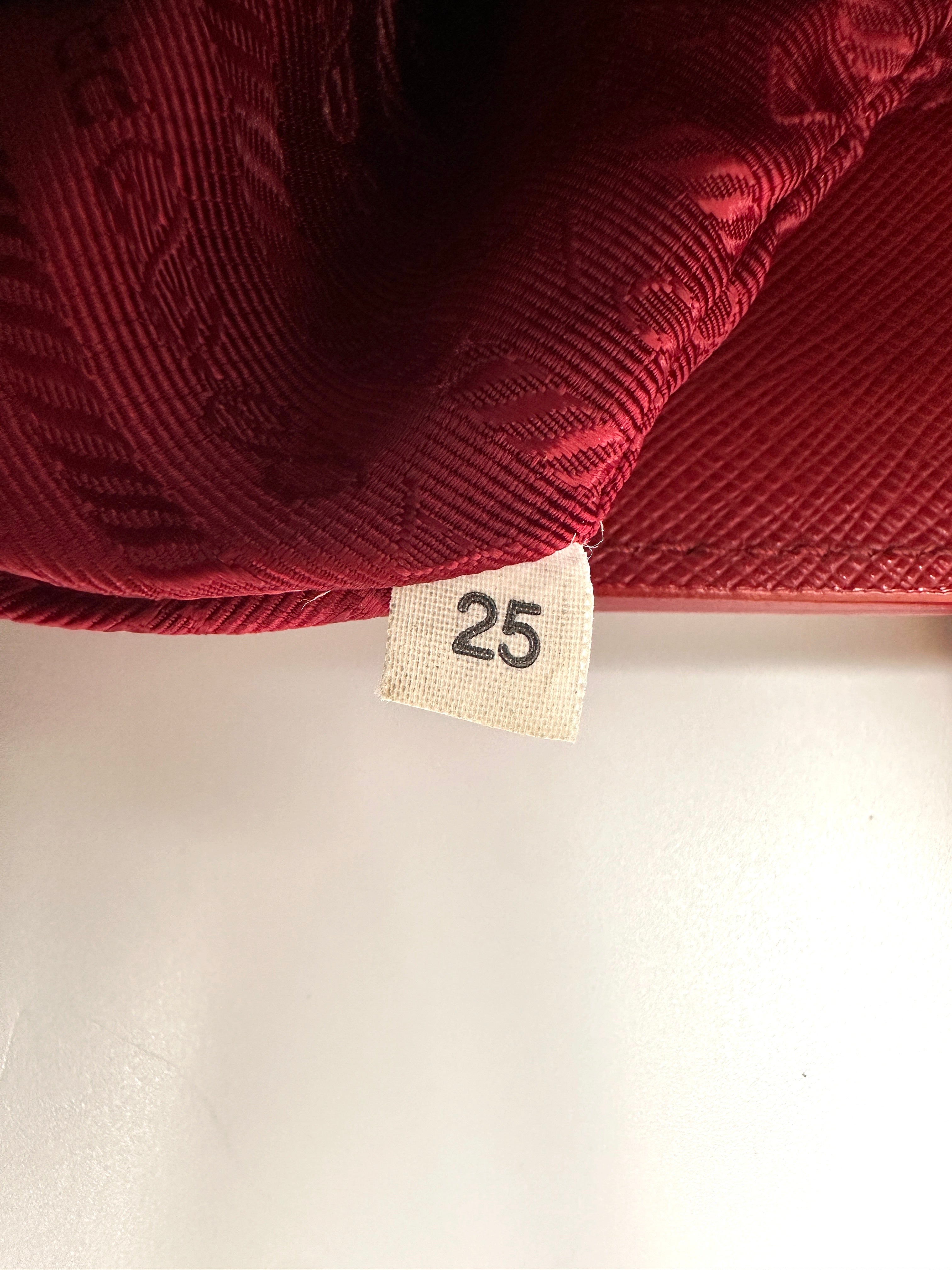 Prada Galleria Red Saffiano Leather Handle Bag PR435