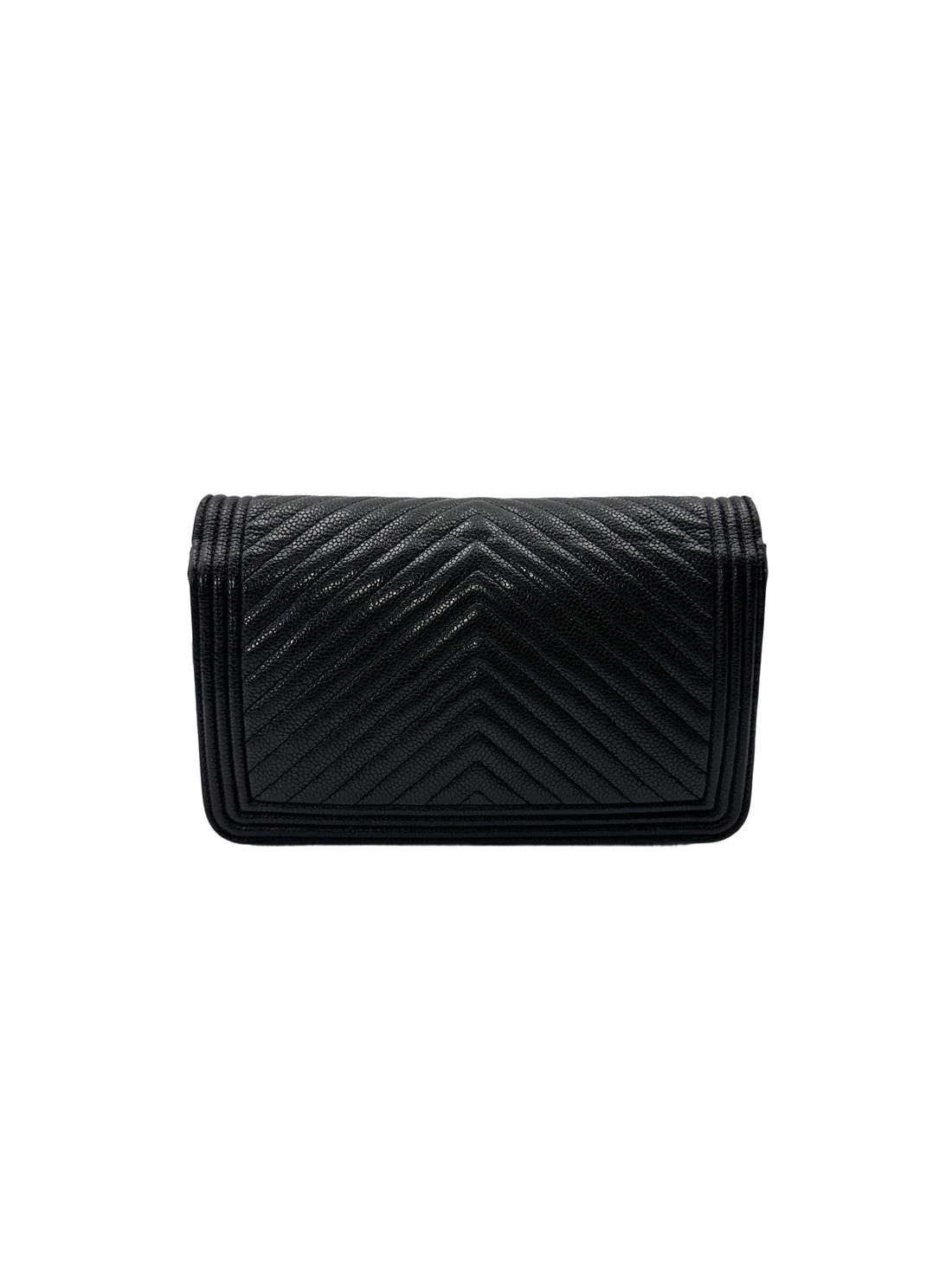 Chanel LeBoy Black Quilted Leather Wallet On Chain(24***18) CC2092