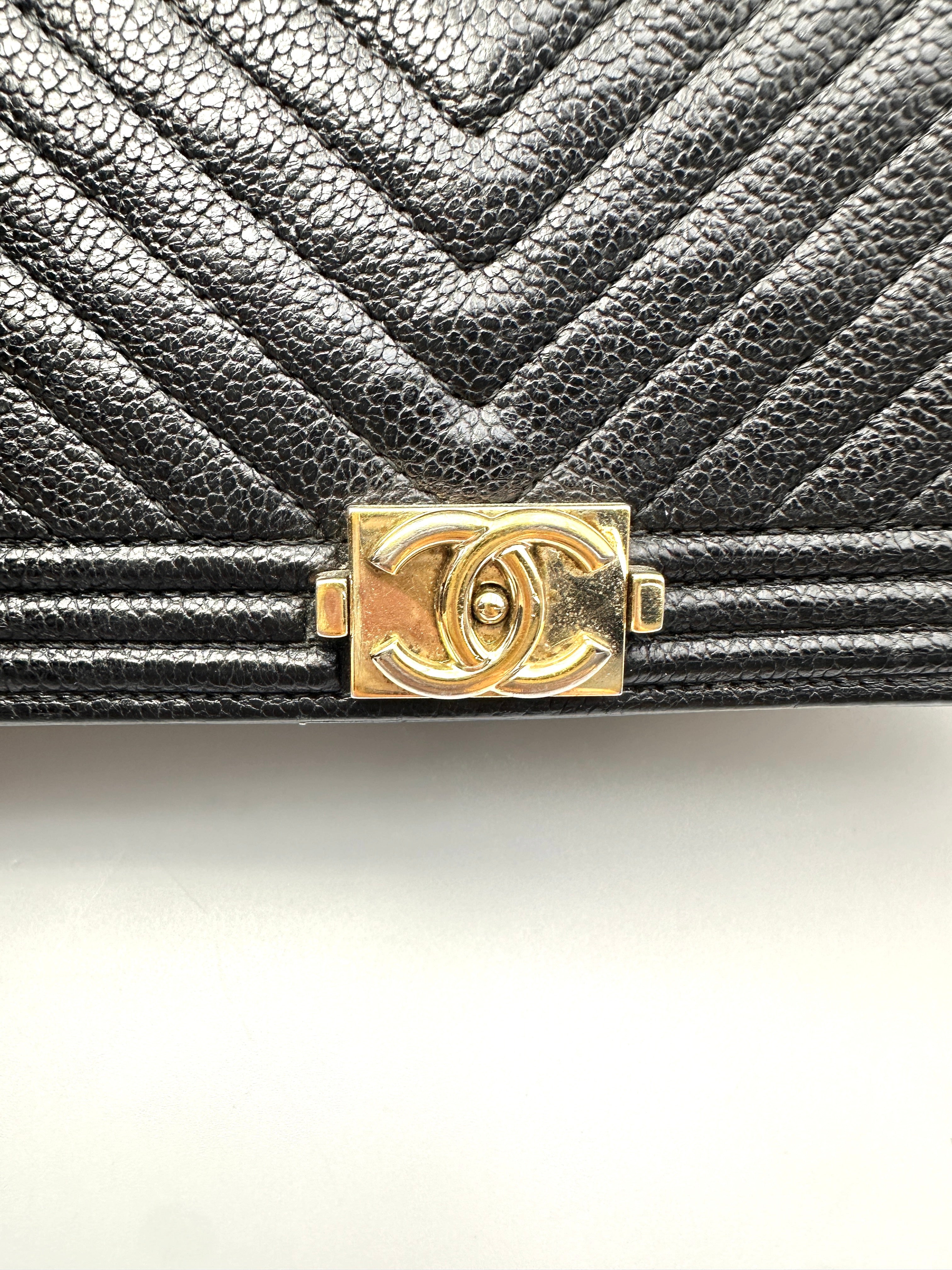 Chanel LeBoy Black Quilted Leather Wallet On Chain(24***18) CC2092