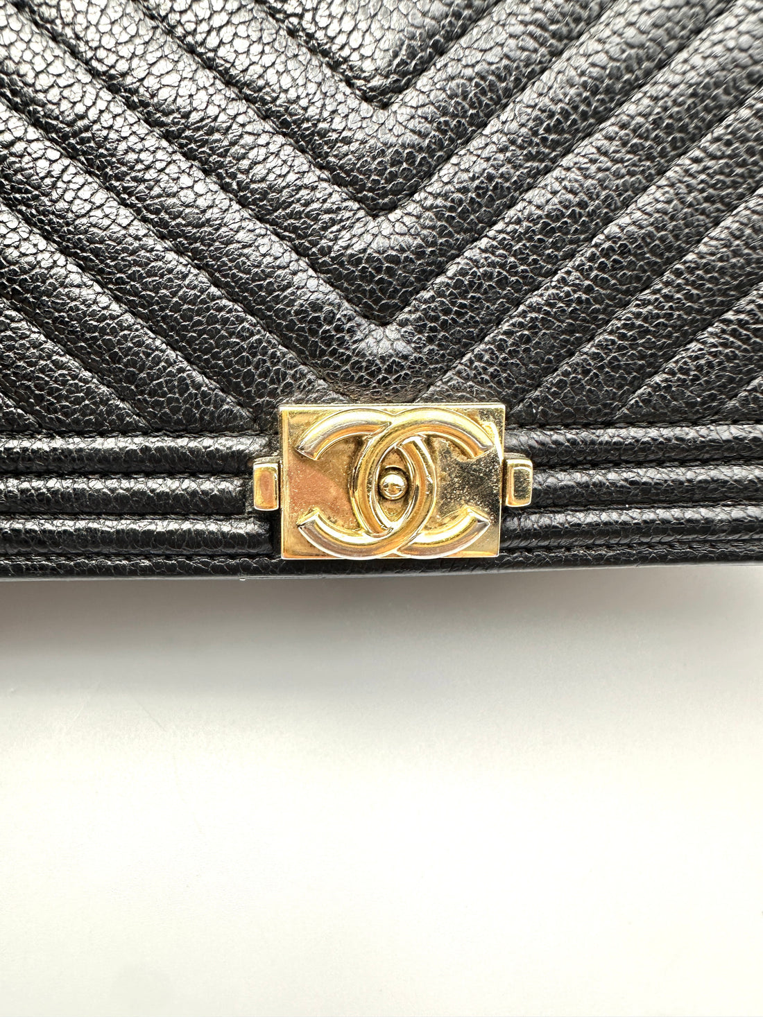 Chanel LeBoy Black Quilted Leather Wallet On Chain(24***18) CC2092