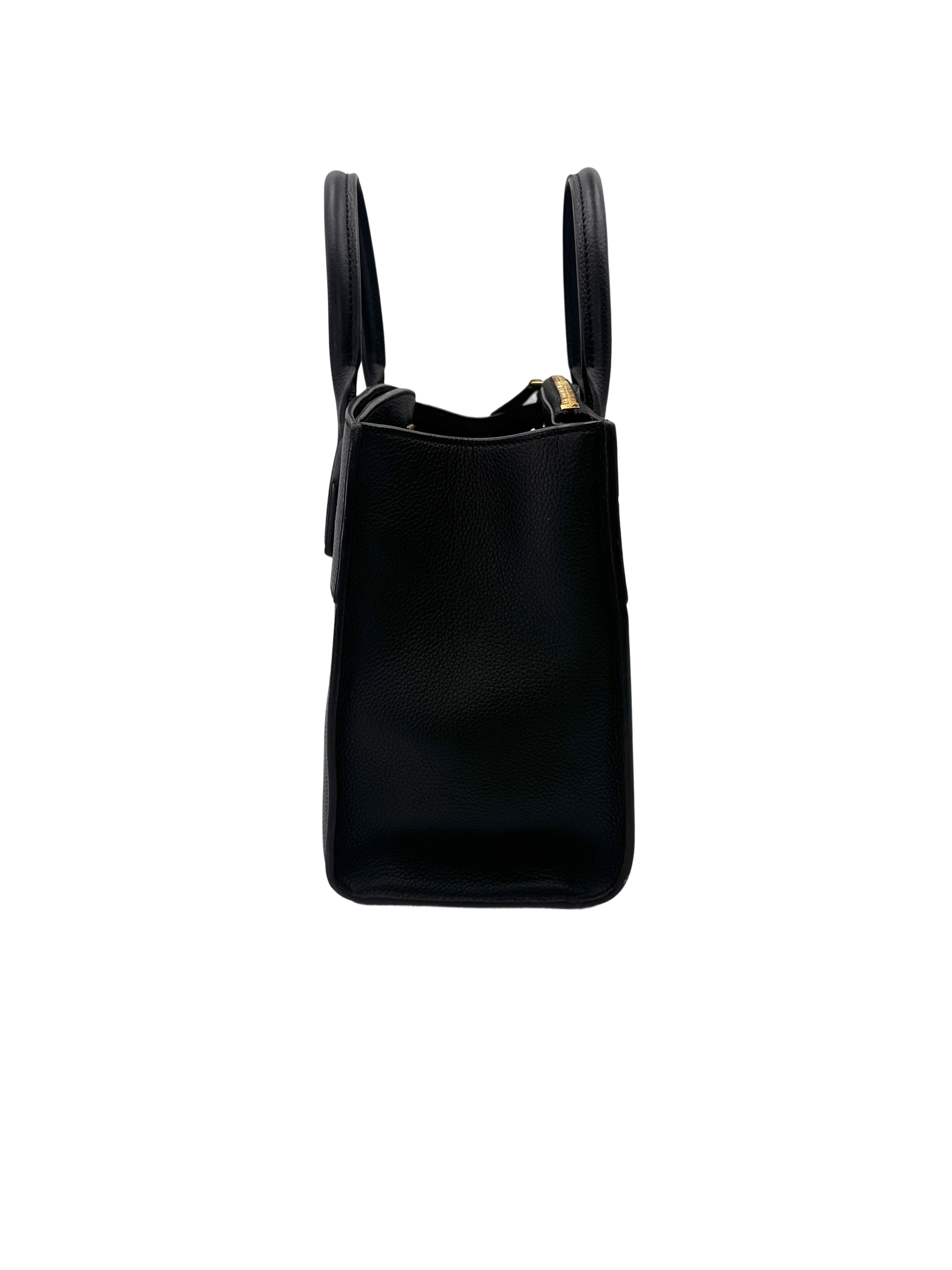 Louis Vuitton City Steamer PM Black Grained Leather Handle Bag LV2932