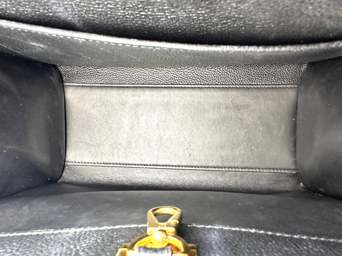 Louis Vuitton City Steamer PM Black Grained Leather Handle Bag LV2932