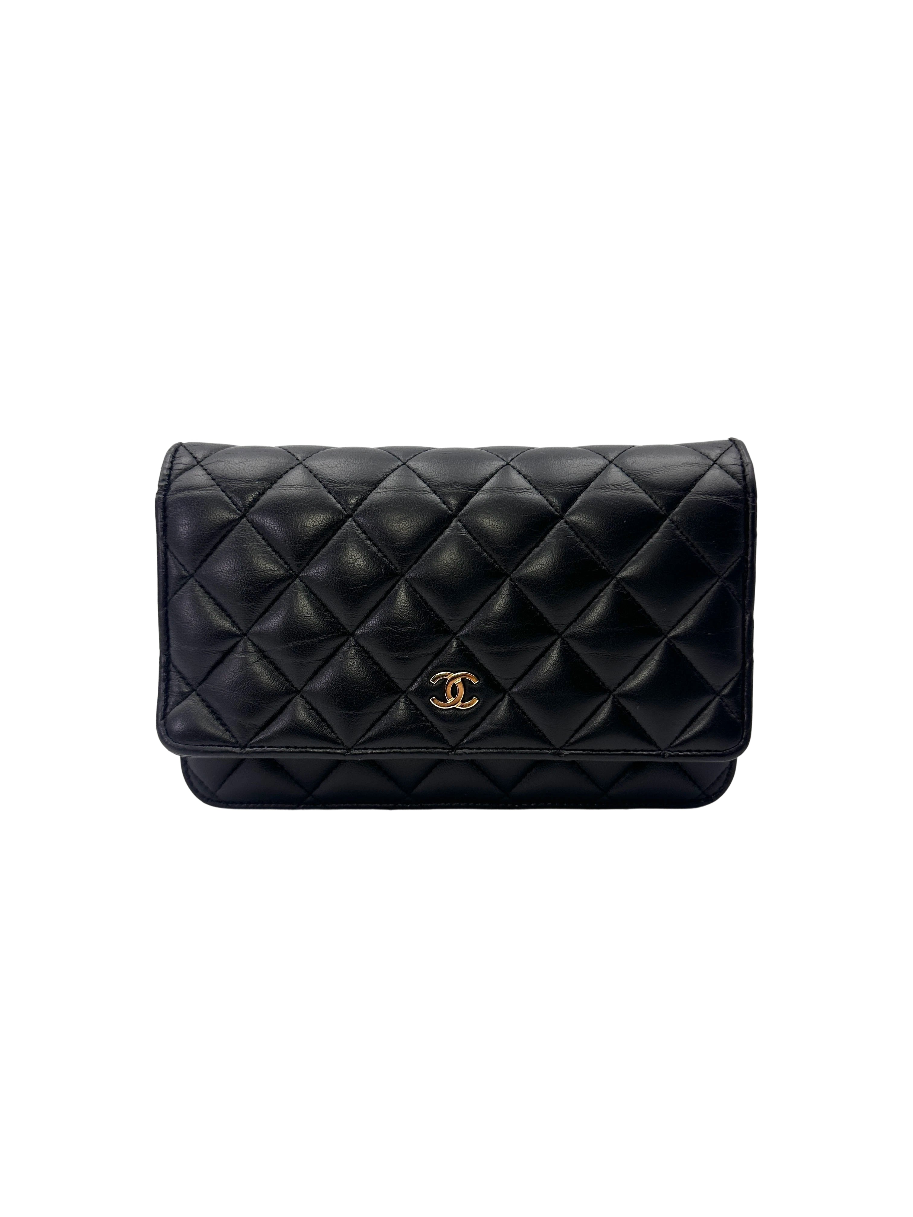 Chanel Black Quilted Lambskin Wallet On Chain(UU***1E) CC2098
