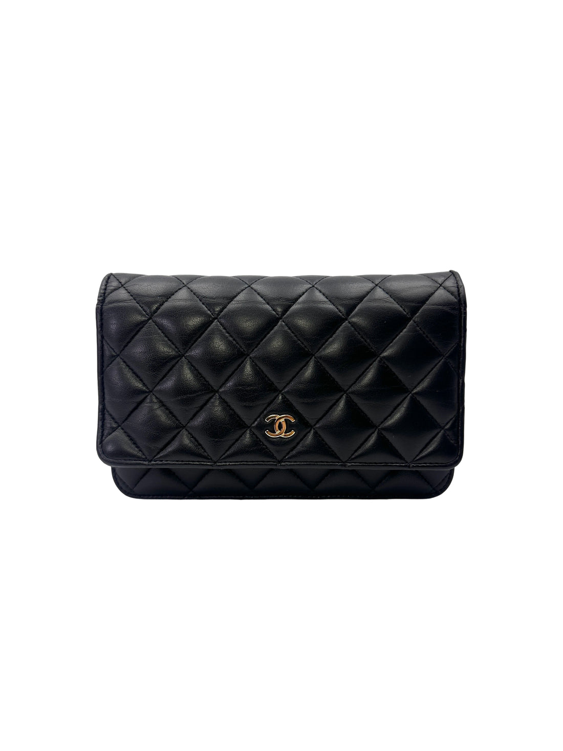 Chanel Black Quilted Lambskin Wallet On Chain(UU***1E) CC2098