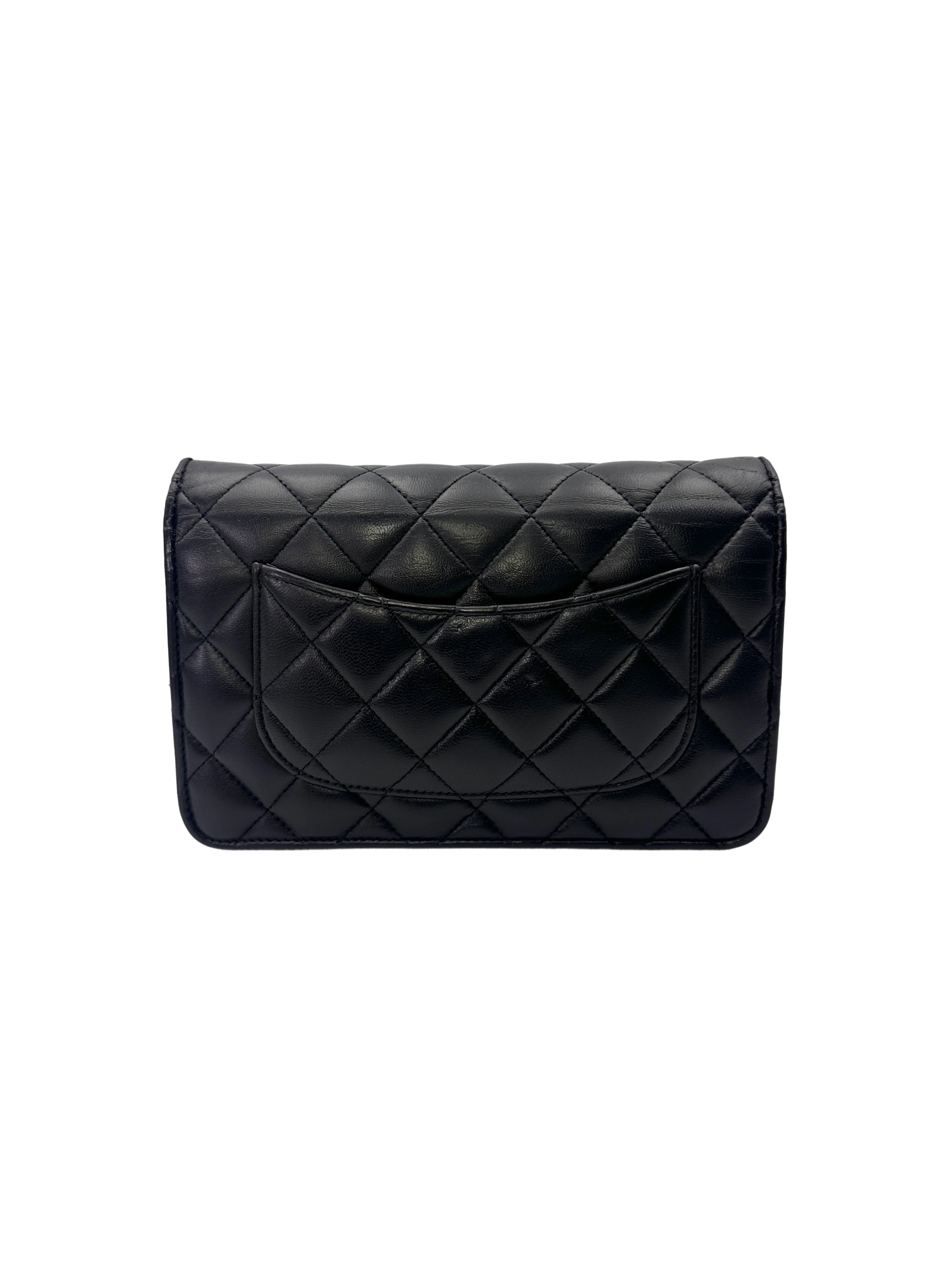 Chanel Black Quilted Lambskin Wallet On Chain(UU***1E) CC2098
