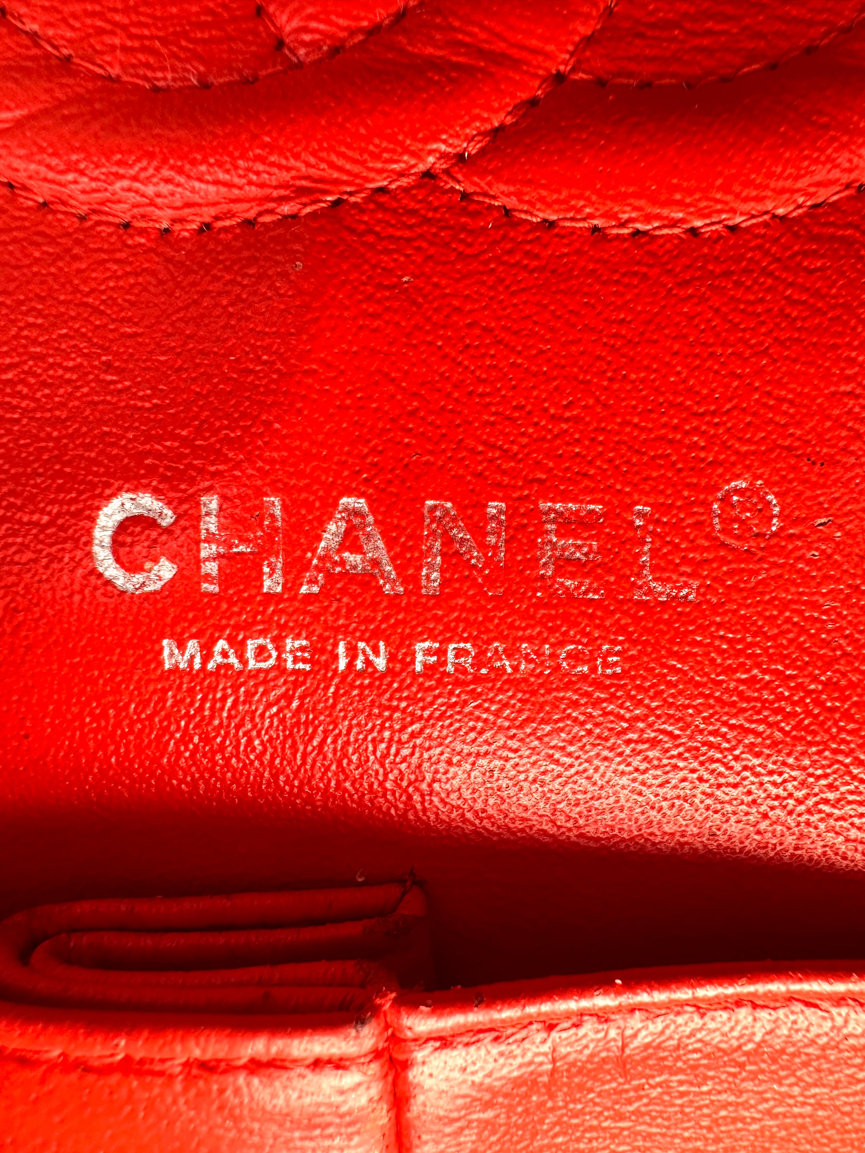 Chanel Classic Flap Red Quilted Patent Leather Medium Size Shoulder Bag With Silver Buckle(19***64) CC2097