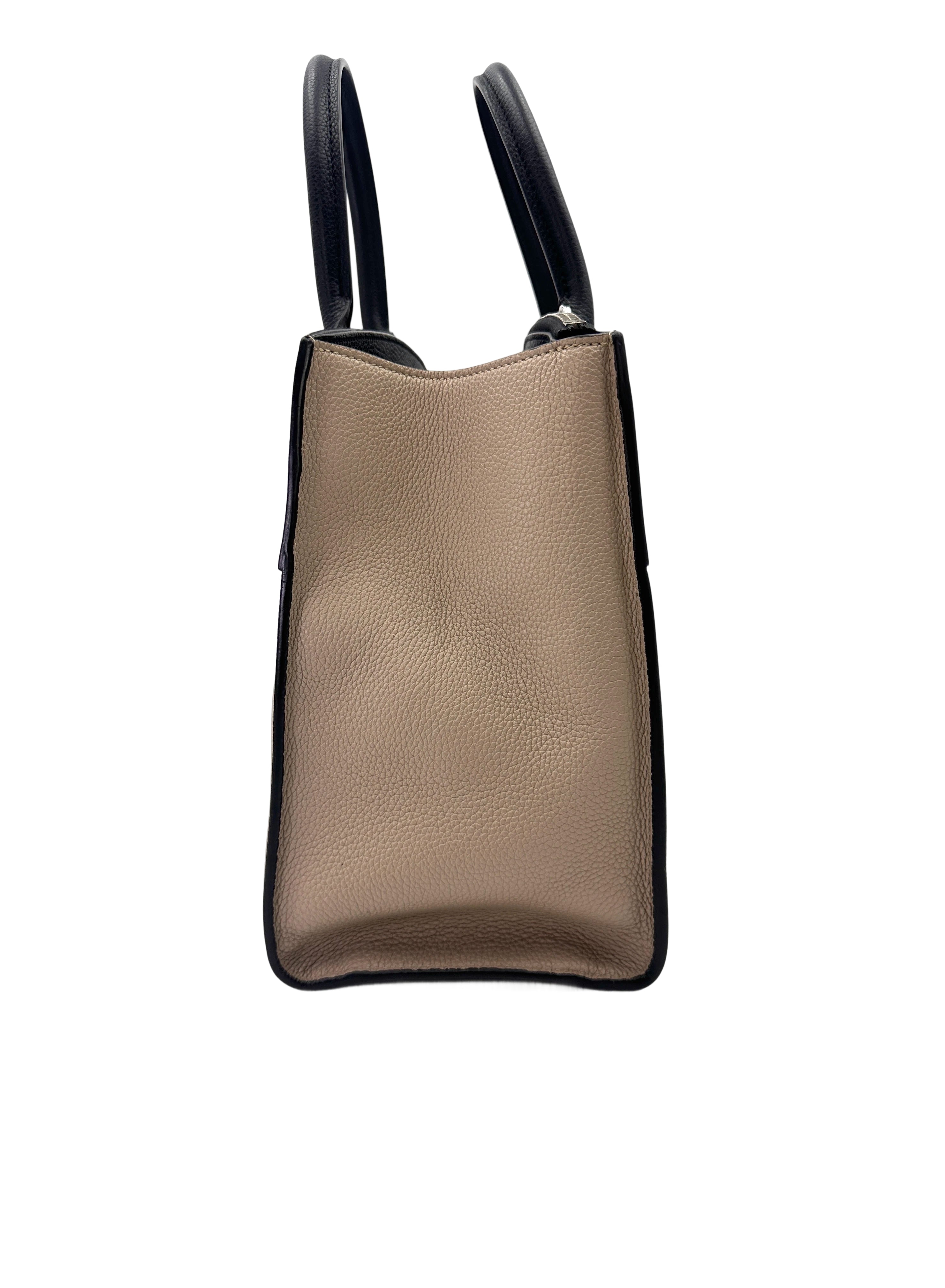 Louis Vuitton City Steamer MM Black/Grey Grained Leather Handle Bag LV2933
