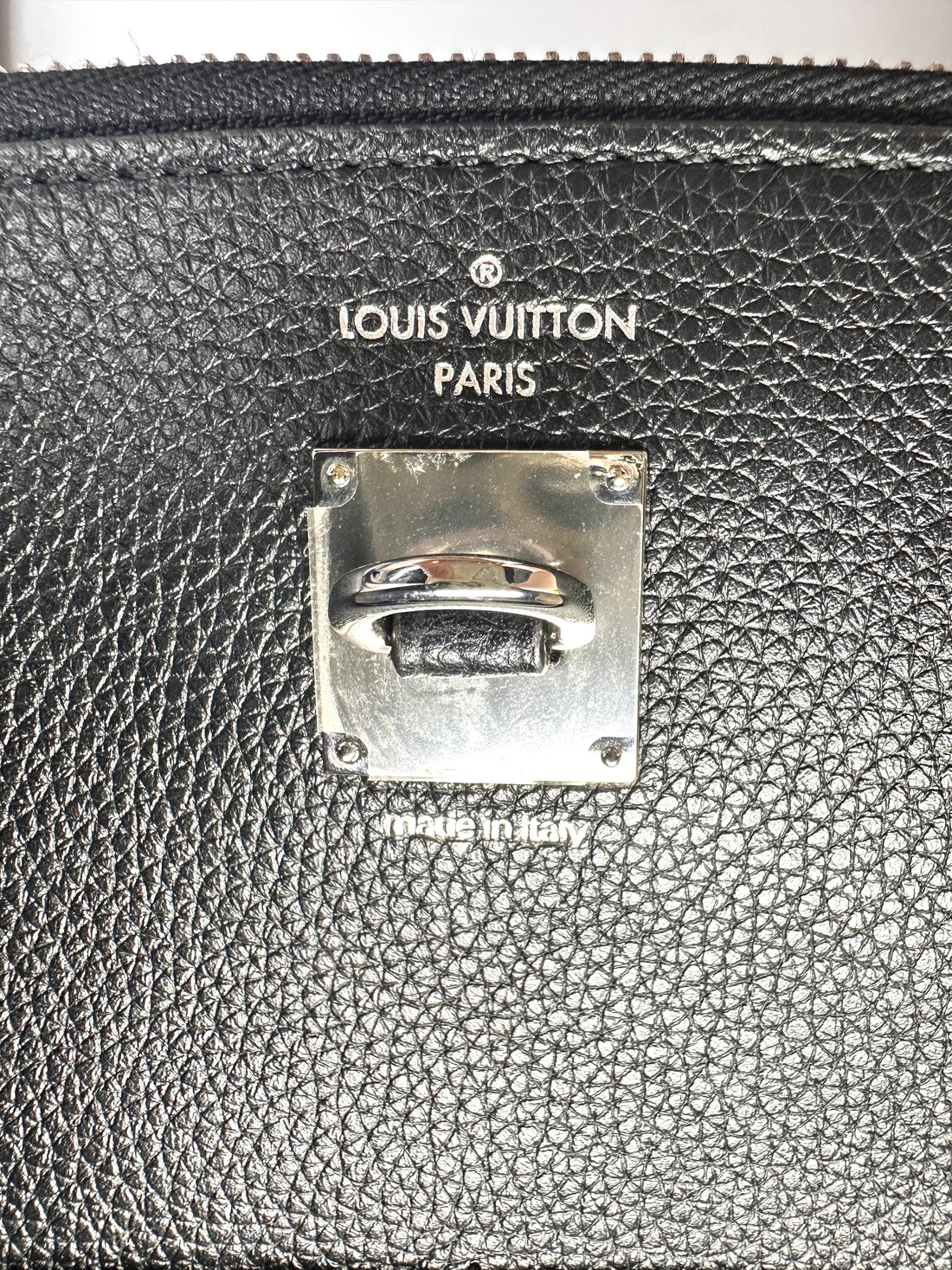 Louis Vuitton City Steamer MM Black/Grey Grained Leather Handle Bag LV2933