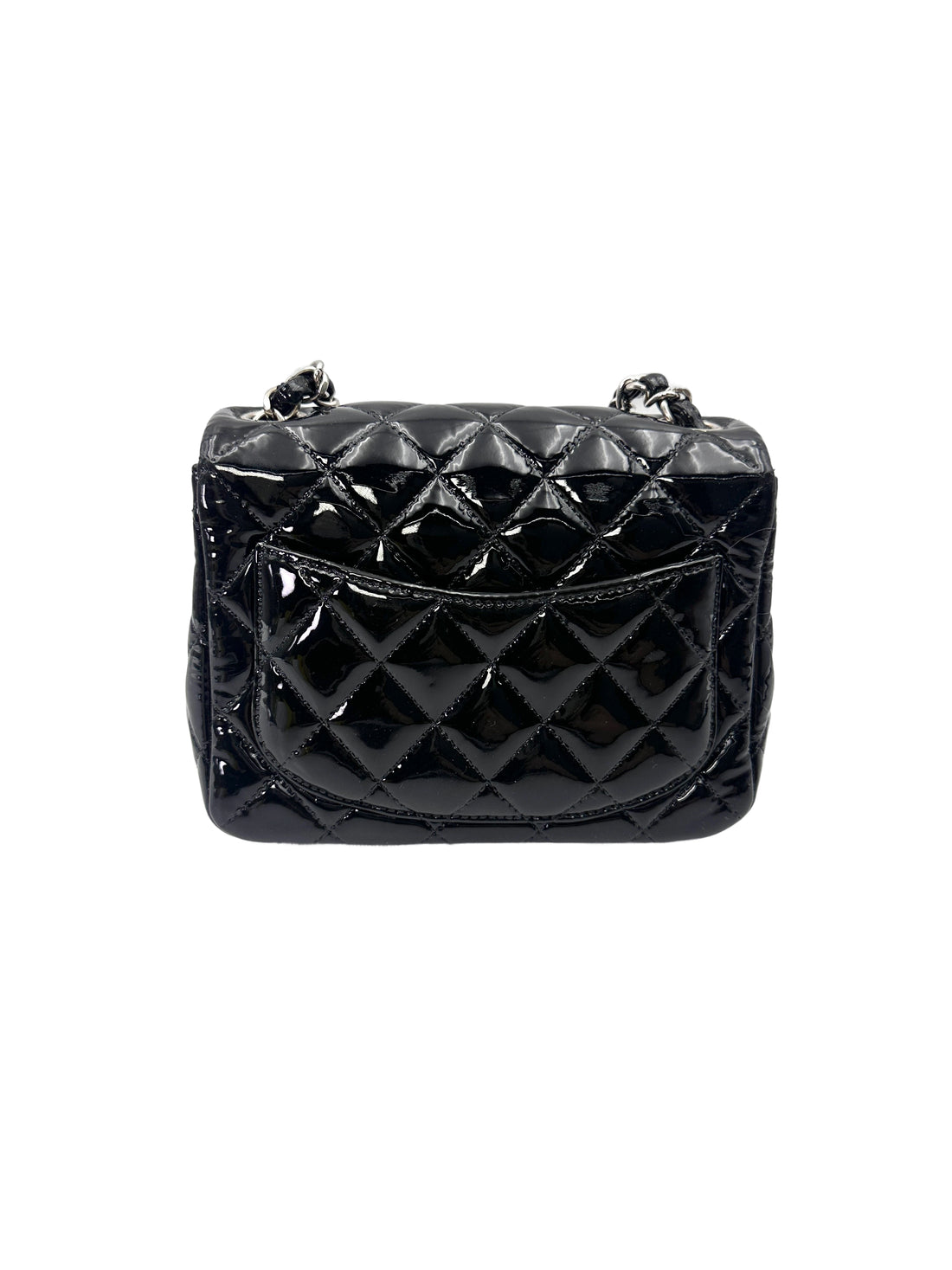 Chanel Black Quilted Patent Leather Mini Flap Bag(19***83) CC2099