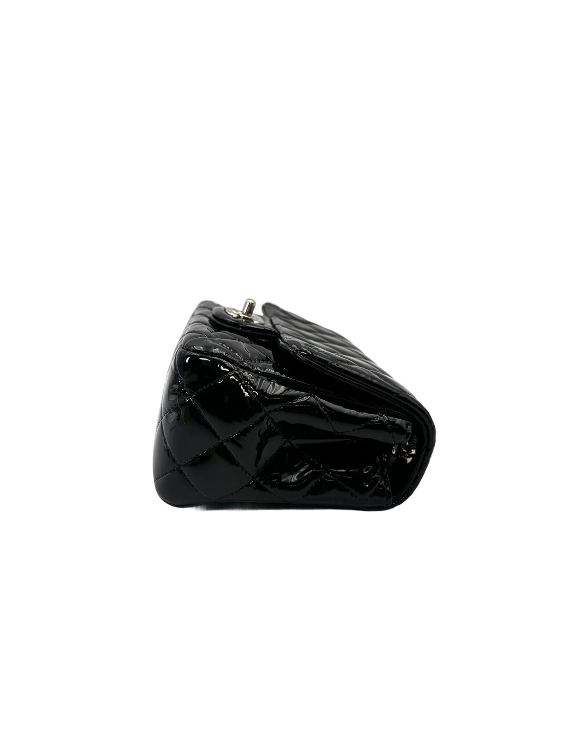 Chanel Black Quilted Patent Leather Mini Flap Bag(19***83) CC2099