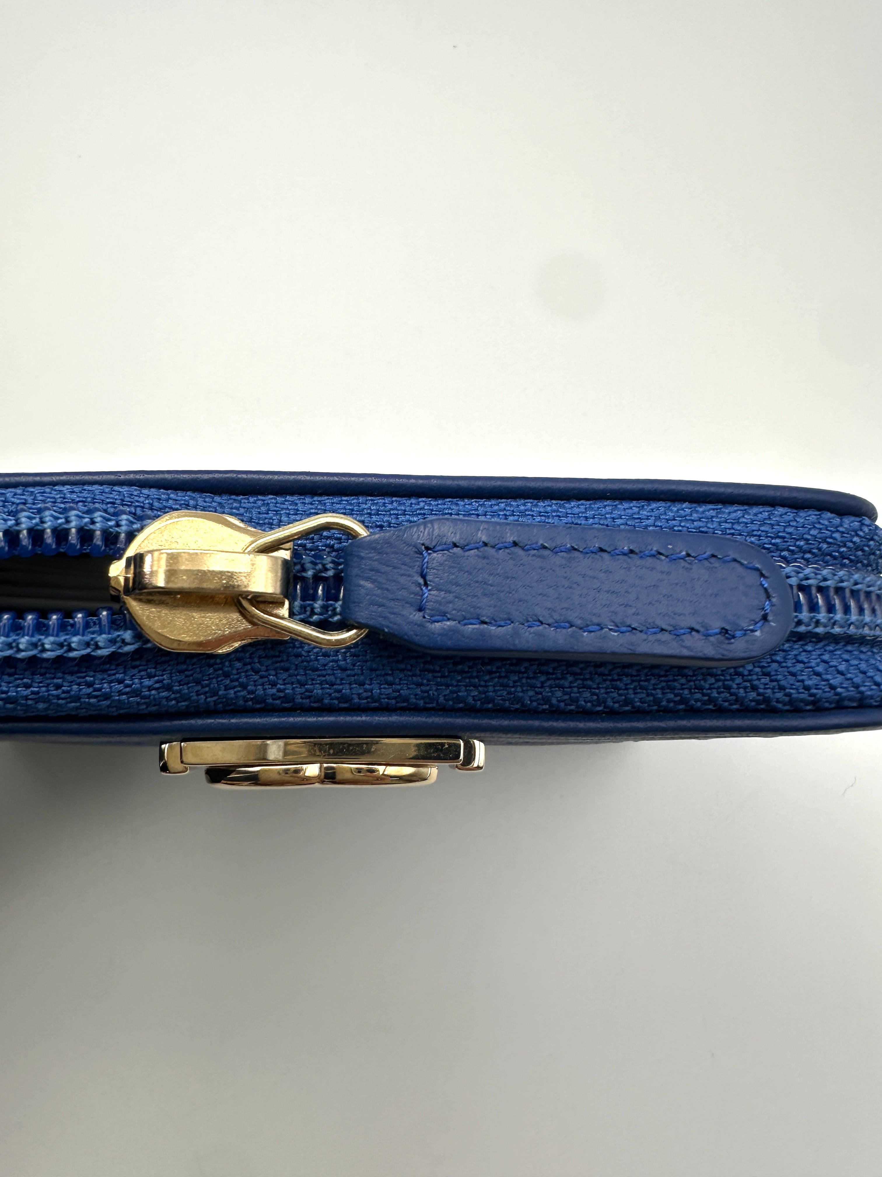Chanel LeBoy Blue Chevron Leather Wallet(23***48) CC2100