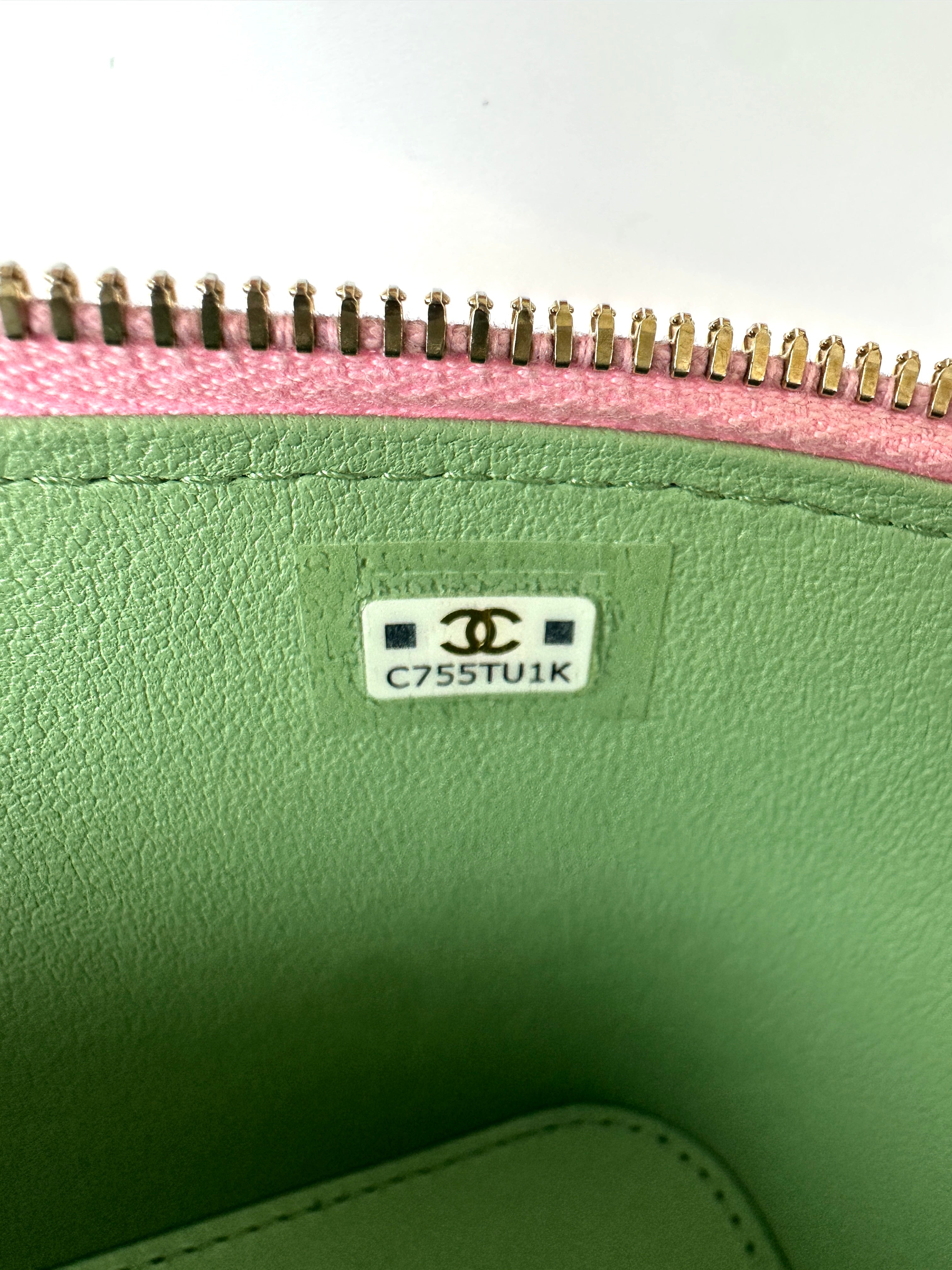Chanel Pink Quilted Leather Top Handle Vanity Case(C7***1K) CC2101