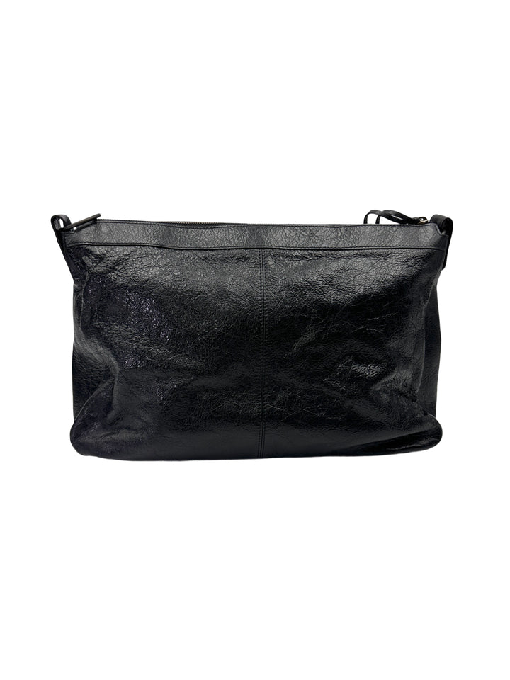 Balenciaga Classic Le City Moto Black Leather Shoulder Bag BB73