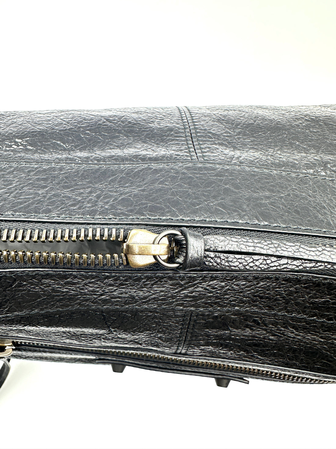 Balenciaga Classic Le City Moto Black Leather Shoulder Bag BB73