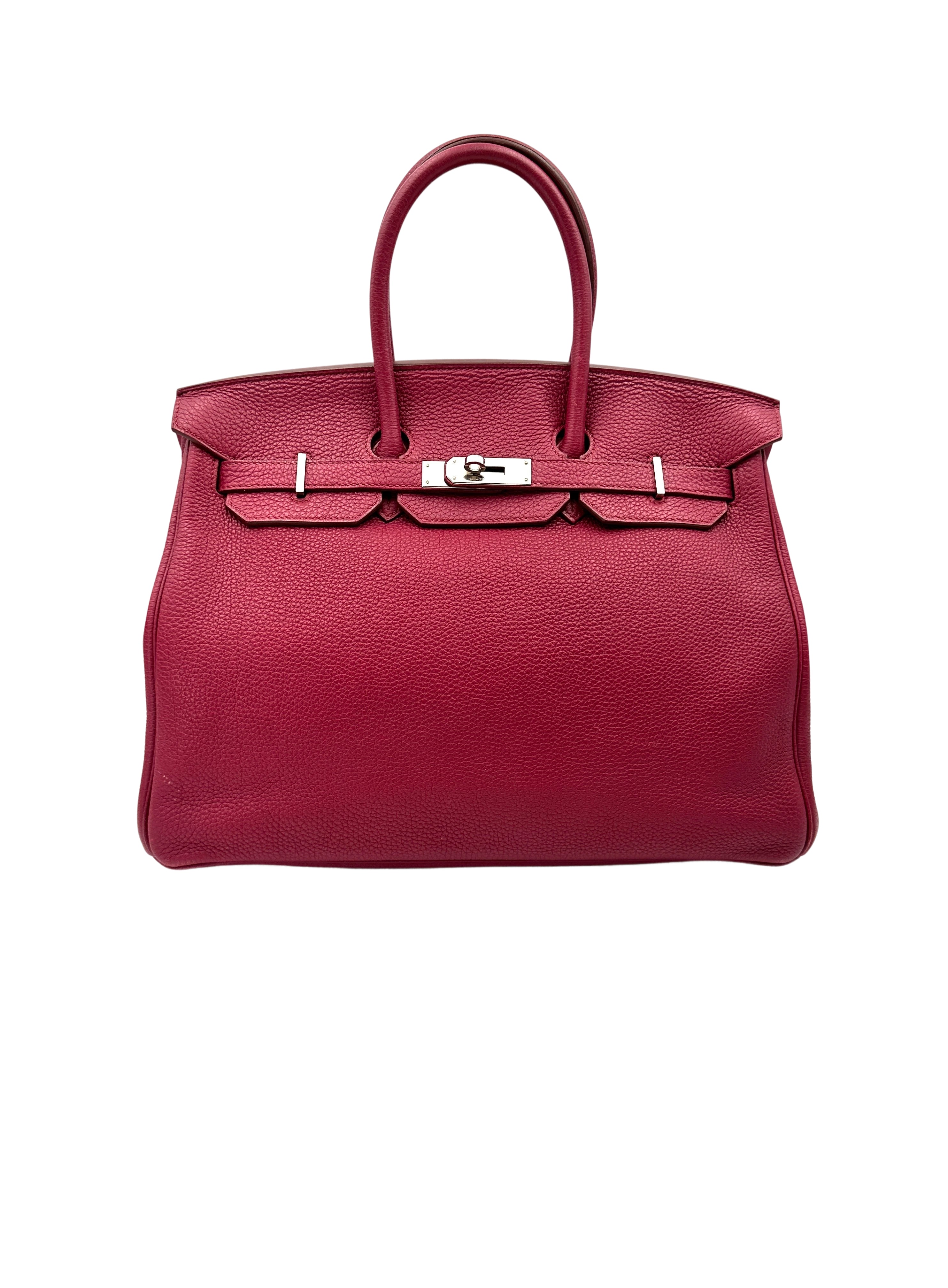 Hermes Birkin Pink Leather Top Handle Bag HR120