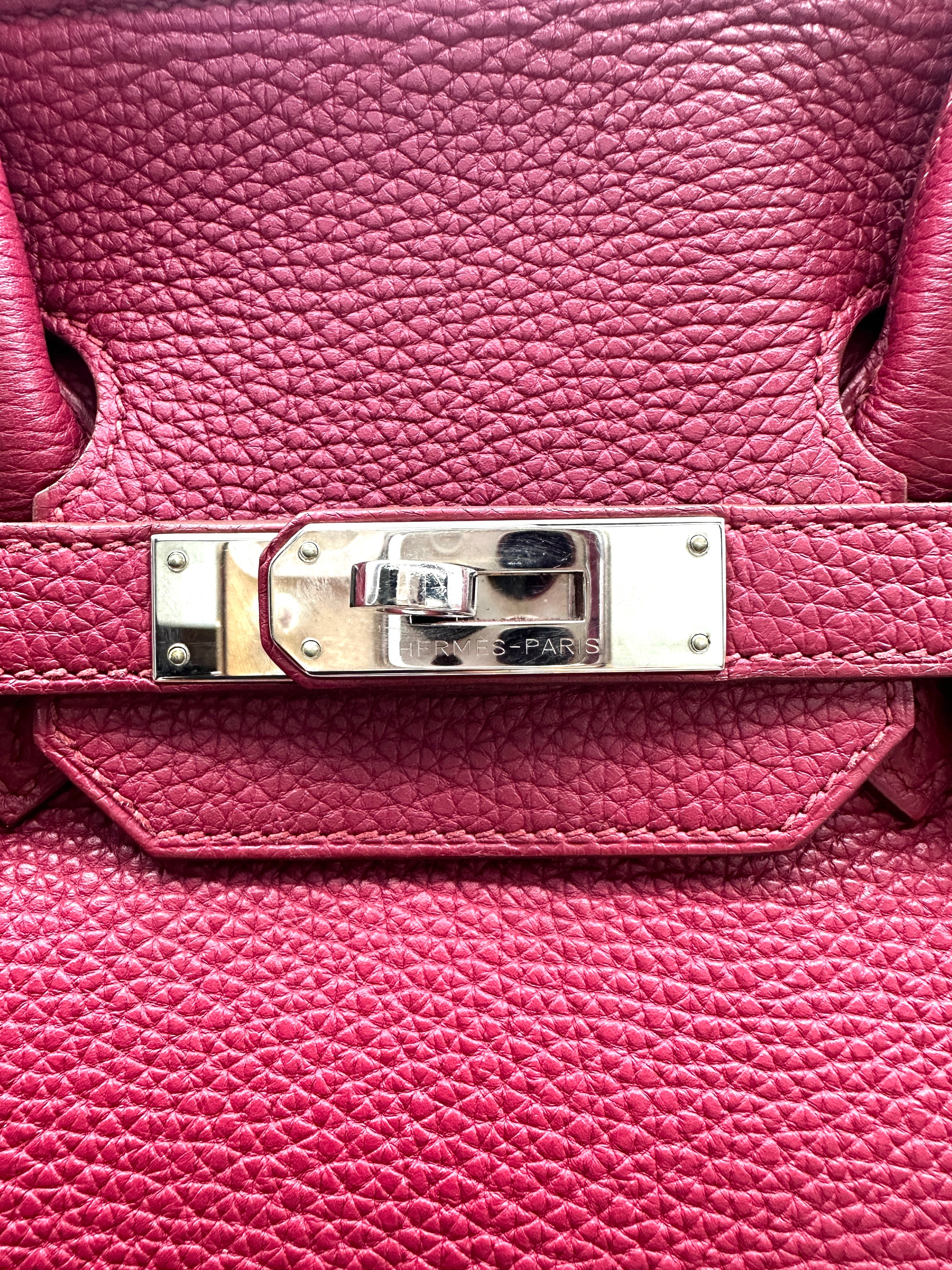 Hermes Birkin Pink Leather Top Handle Bag HR120