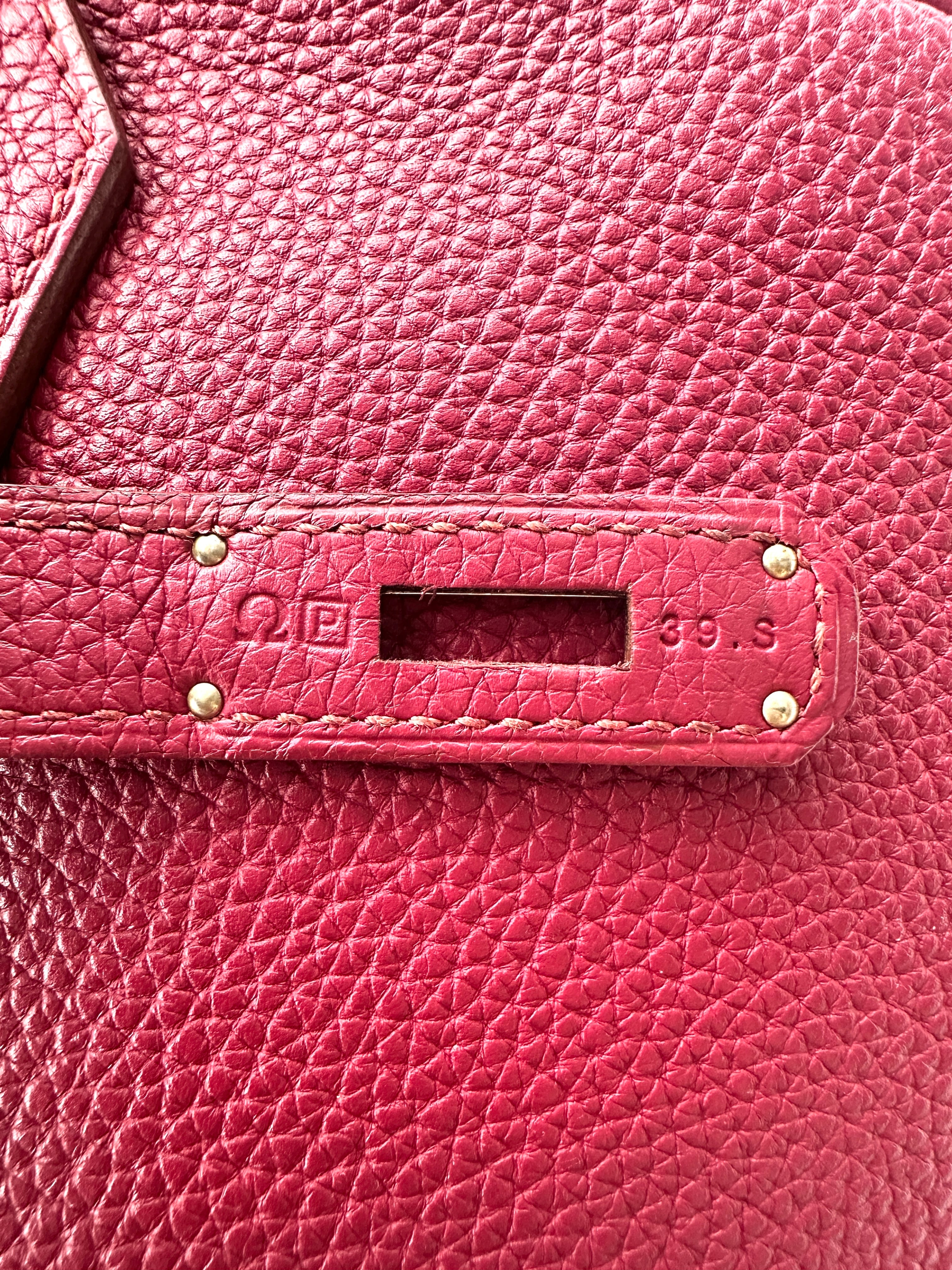 Hermes Birkin Pink Leather Top Handle Bag HR120