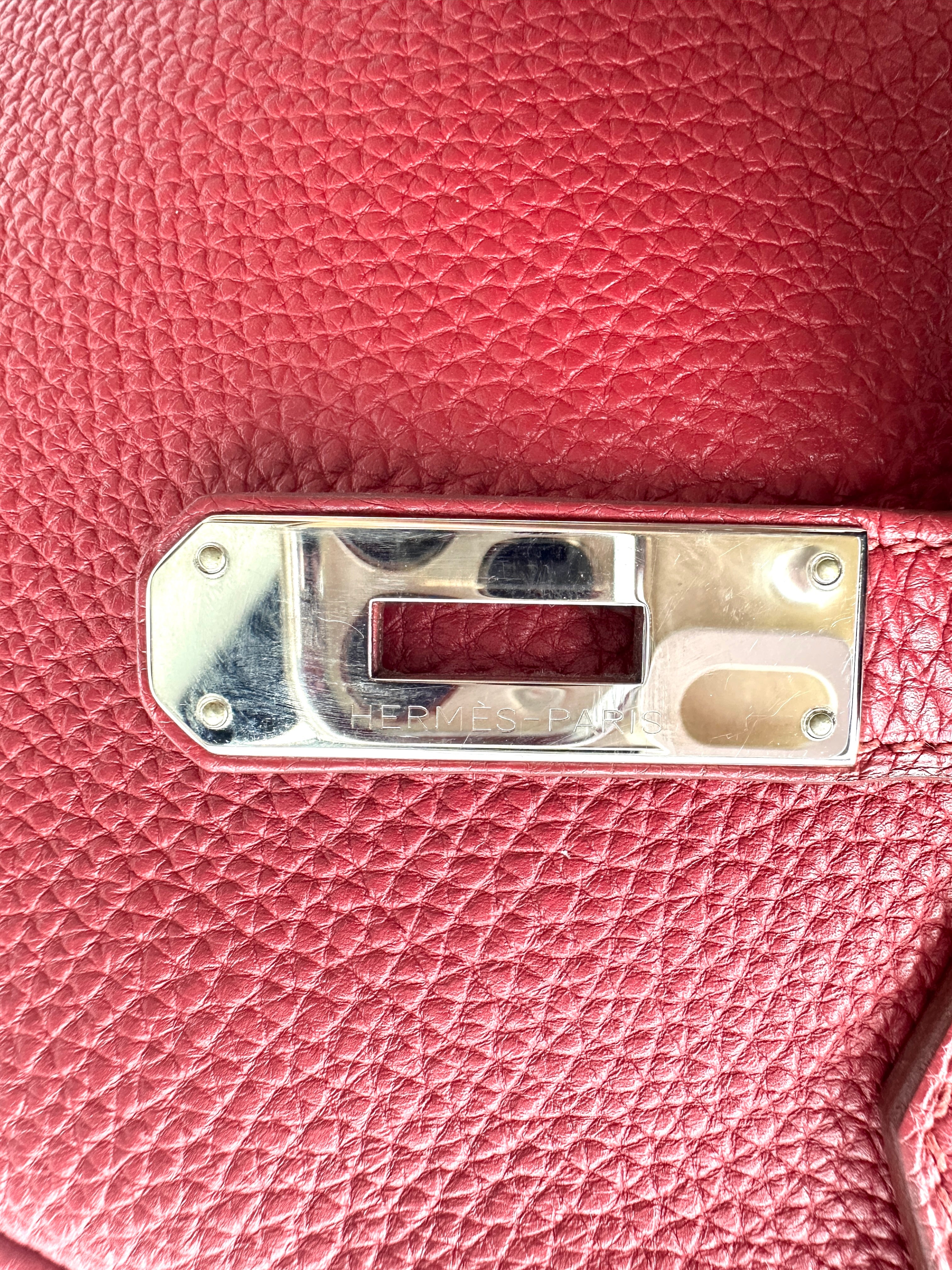 Hermes Birkin Pink Leather Top Handle Bag HR120