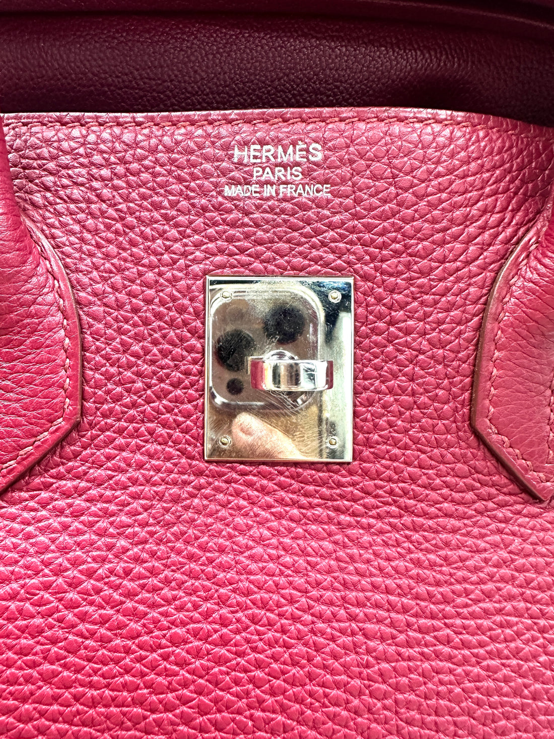 Hermes Birkin Pink Leather Top Handle Bag HR120