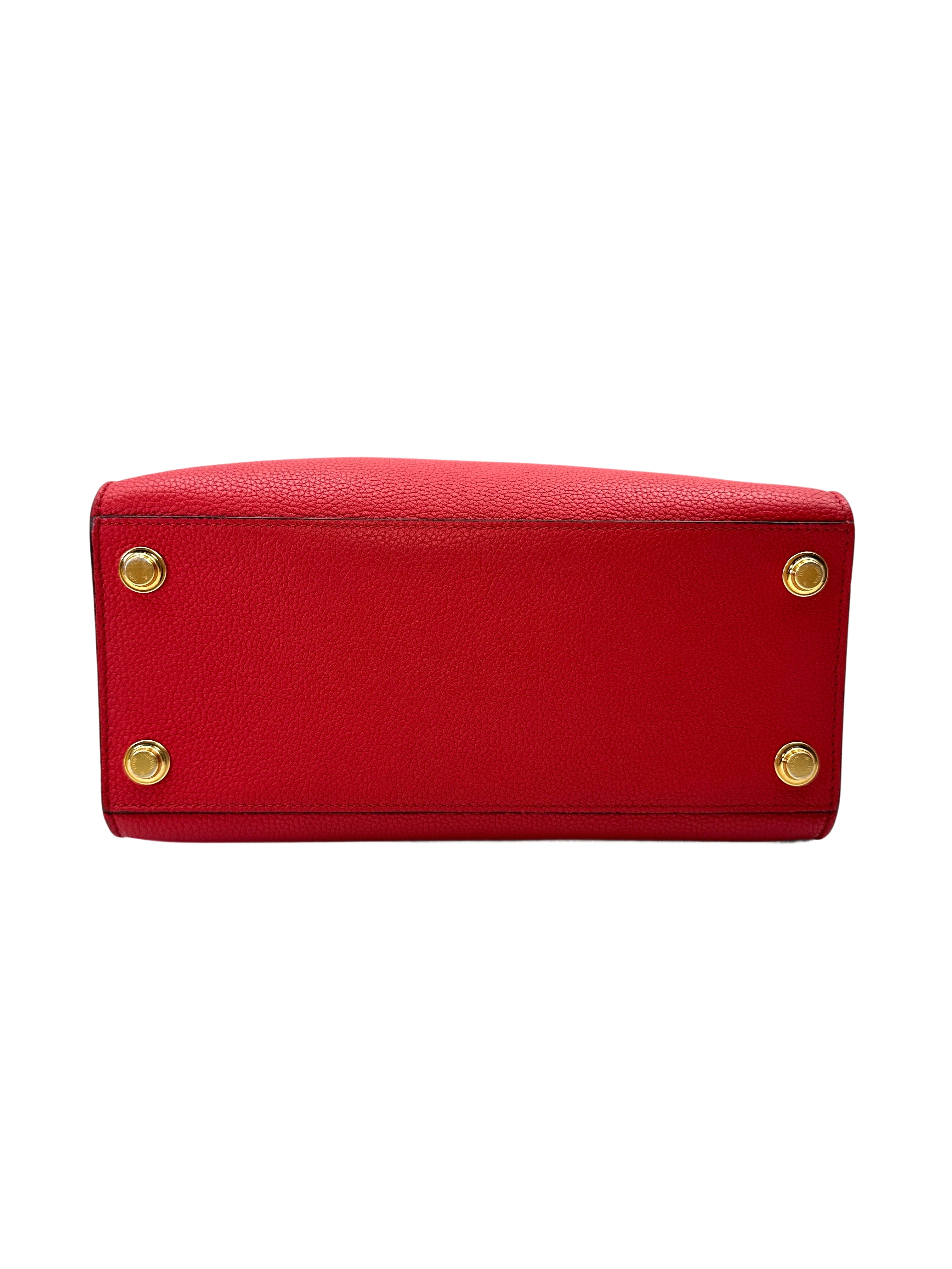 Louis Vuitton City Steamer Black/Red Grained Leather Handle Bag LV2939