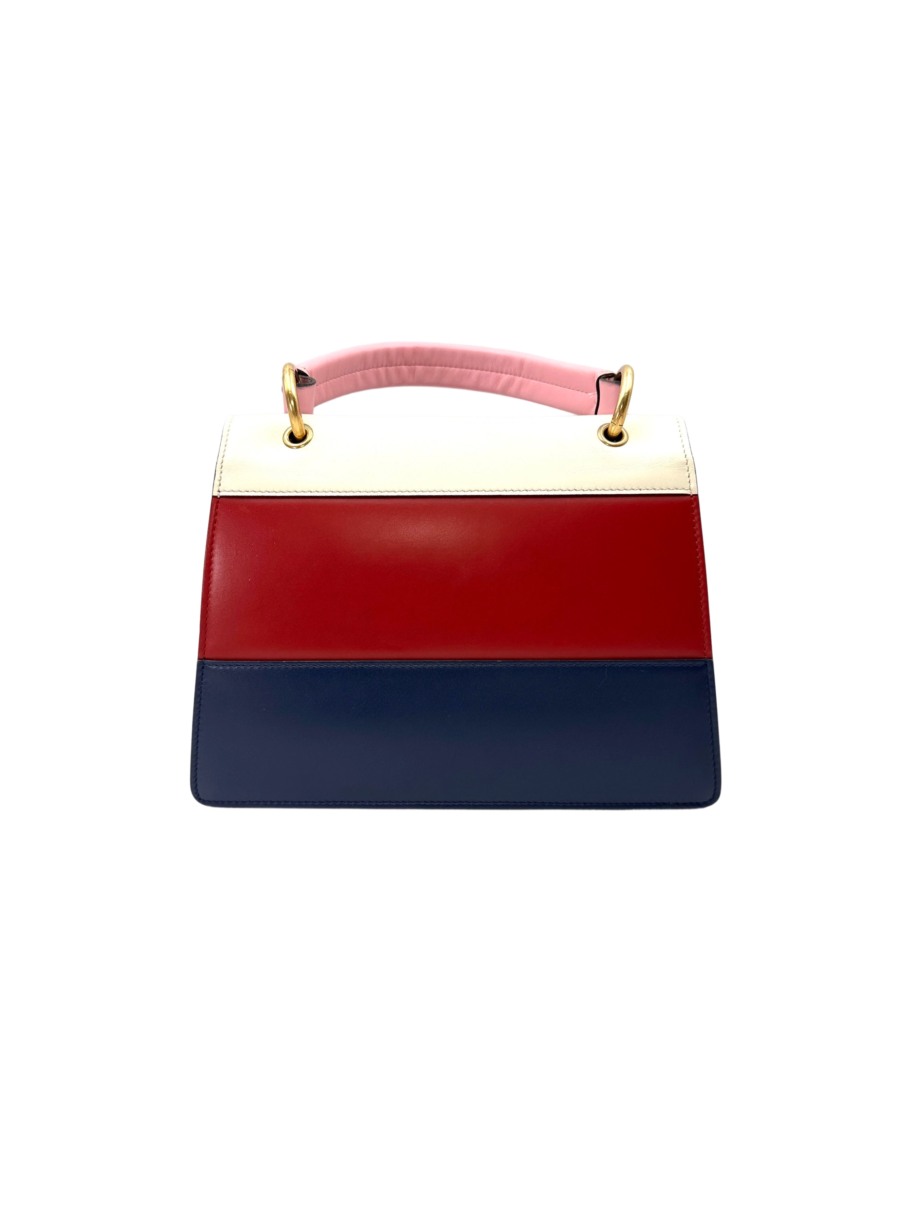 Gucci Queen Margaret Bee Multicolor Leather Top Handle Bag GG1204
