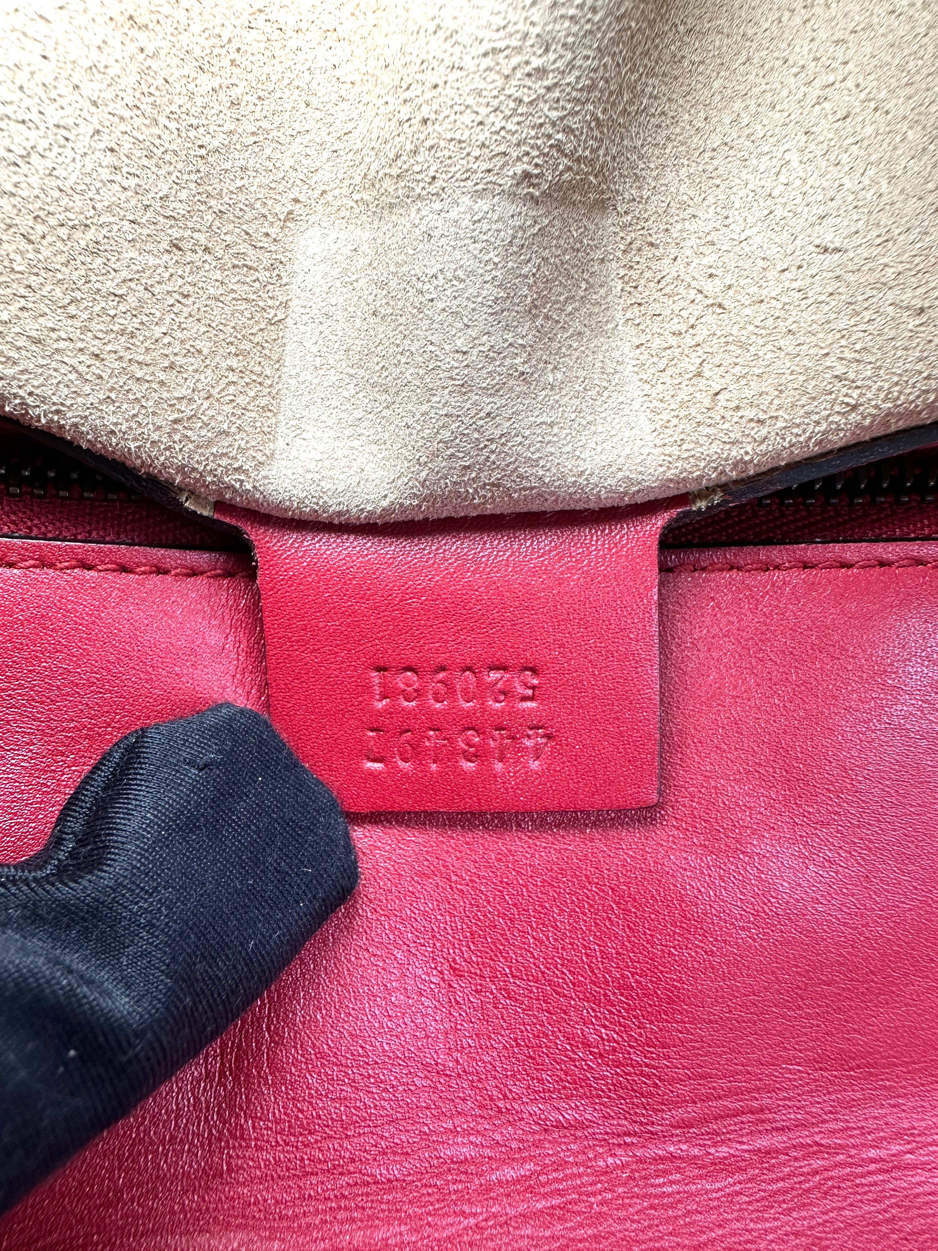 Gucci GG Marmont Red Matelasse Leather Shoulder Bag GG1203