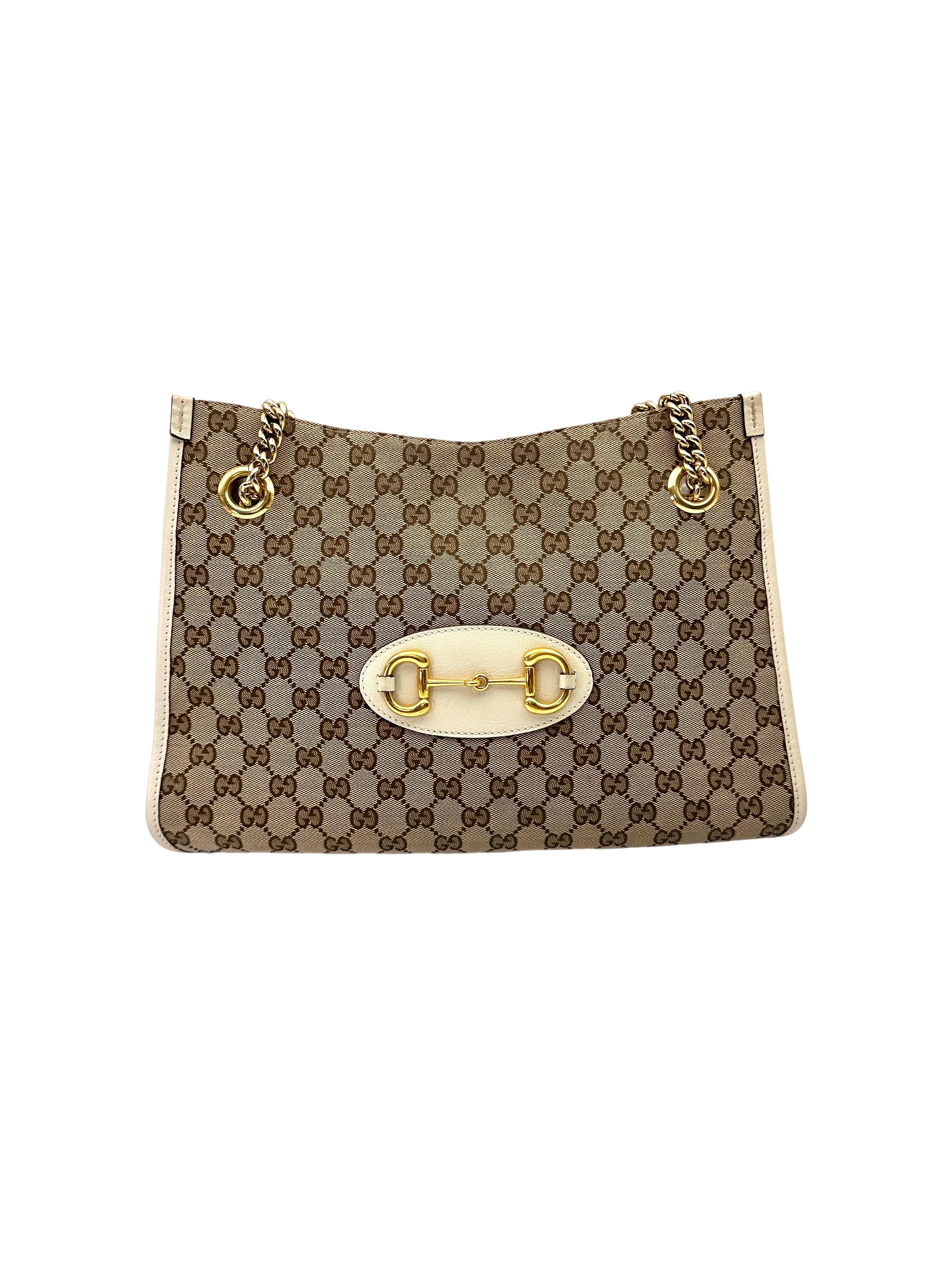 Gucci 1955 Horsebit GG Supreme Canvas Top Handle Bag GG1209