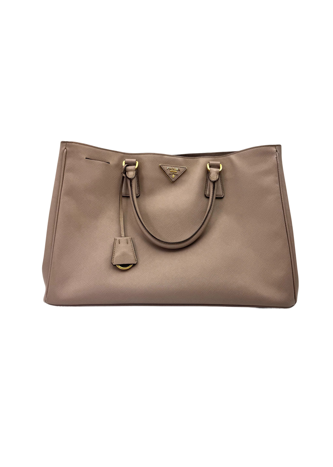 Prada Galleria Beige Saffiano Leather Large Size Handle Bag PR440