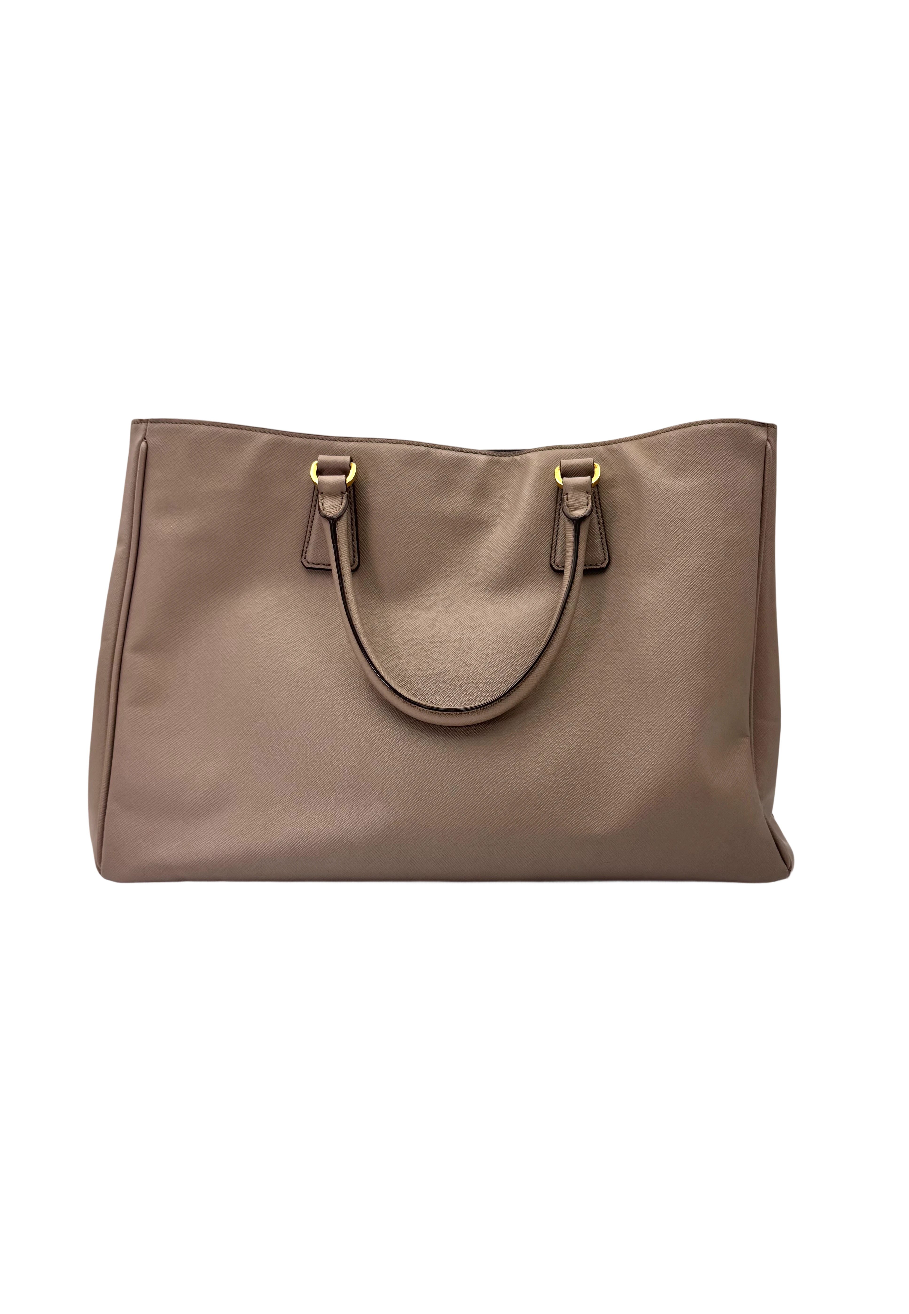Prada Galleria Beige Saffiano Leather Large Size Handle Bag PR440