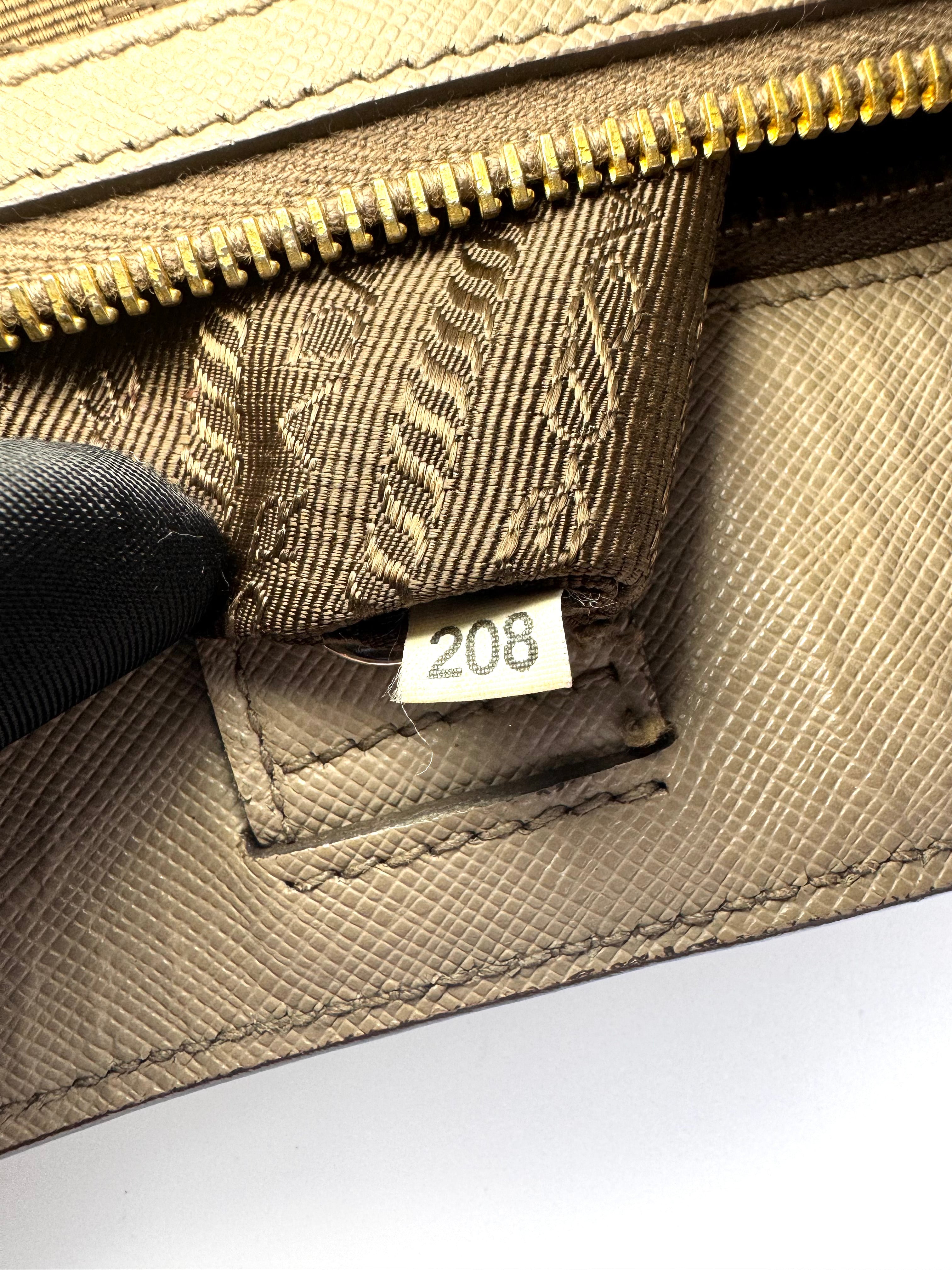Prada Galleria Beige Saffiano Leather Large Size Handle Bag PR440