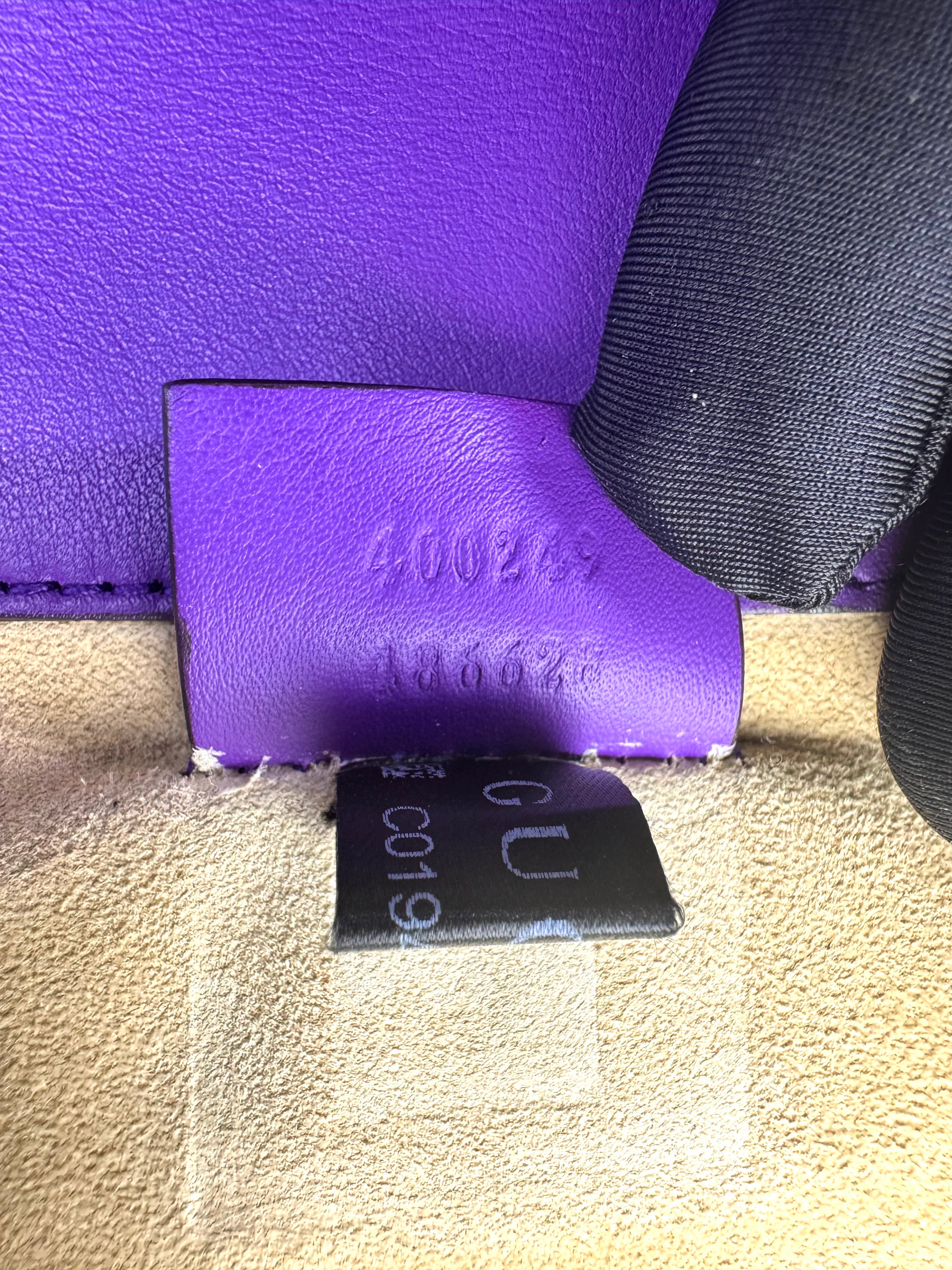 Gucci Dionysus Purple Python Leather Medium Size Shoulder Bag GG1245